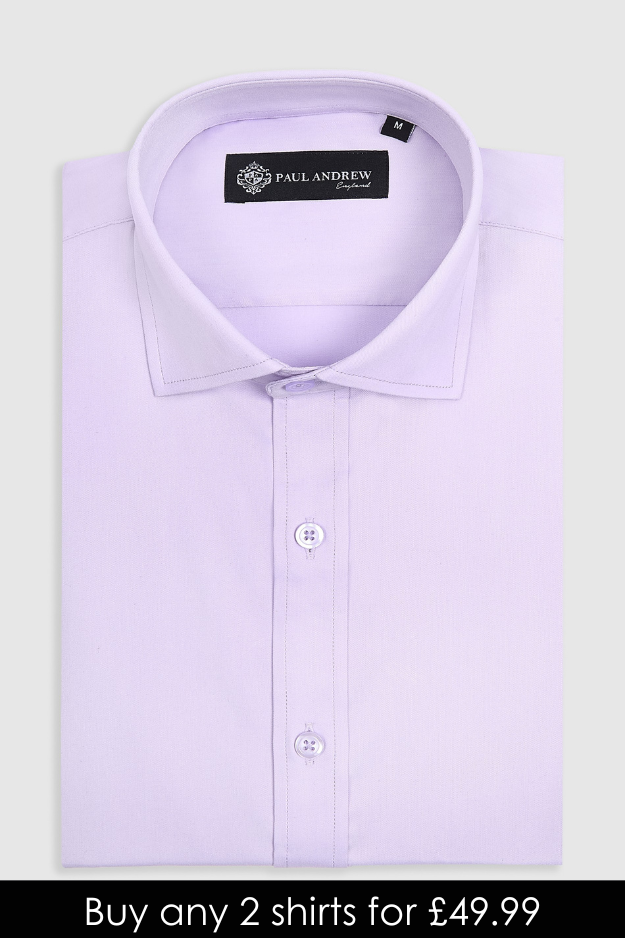 Oliver - Lilac Cutaway Collar Shirt