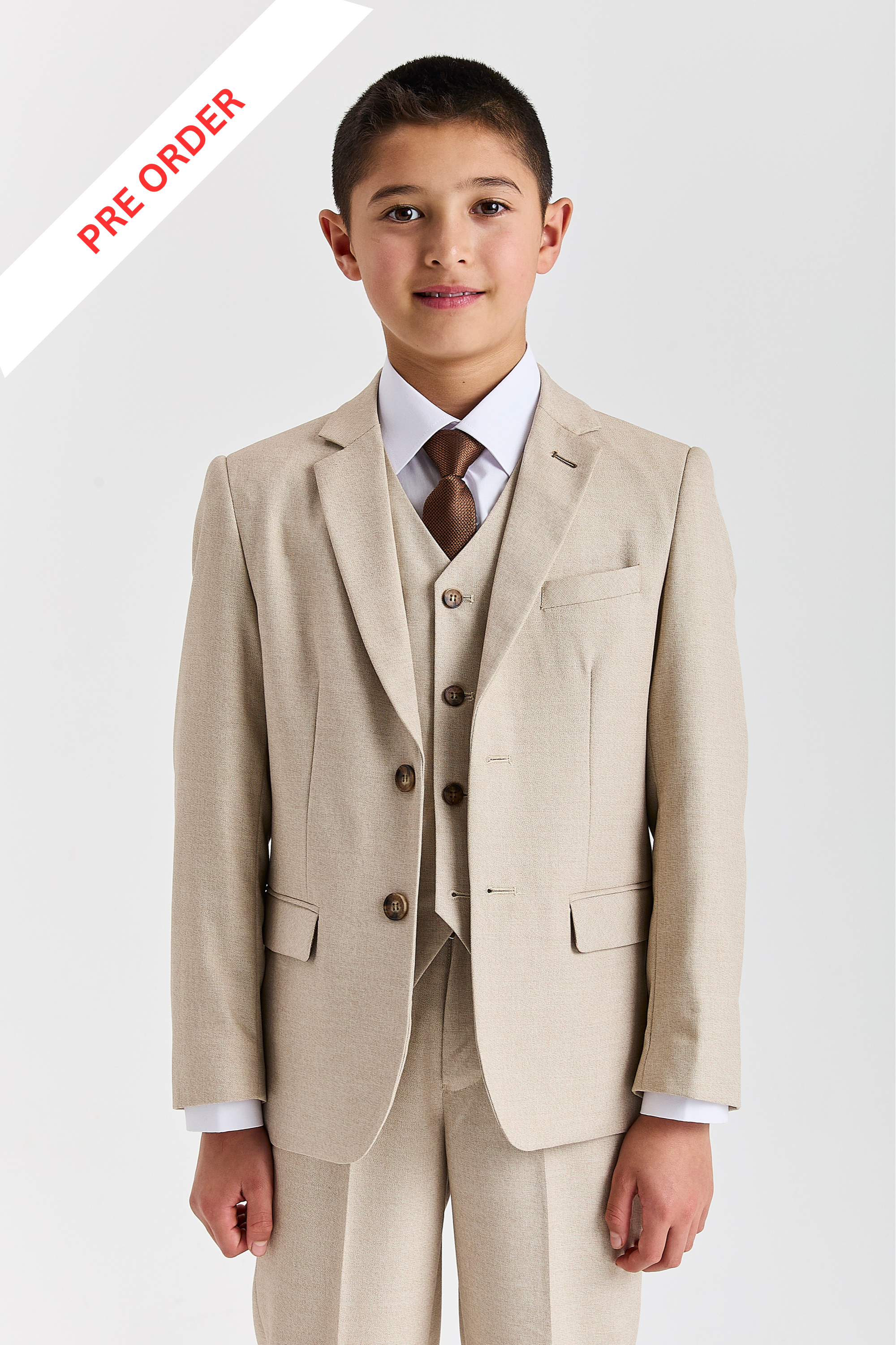 Device - Boy's Belmont Beige Three Piece Suit