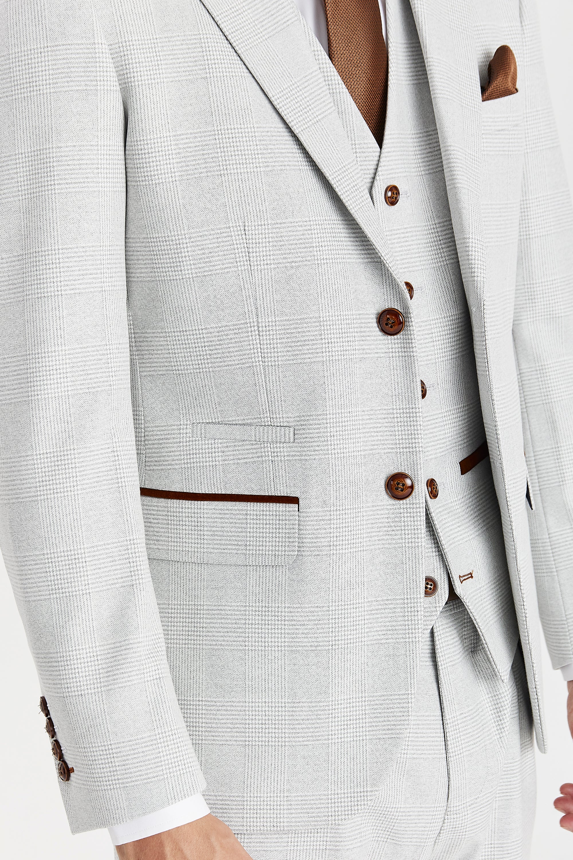 Mark Stone Check Three Piece Suit