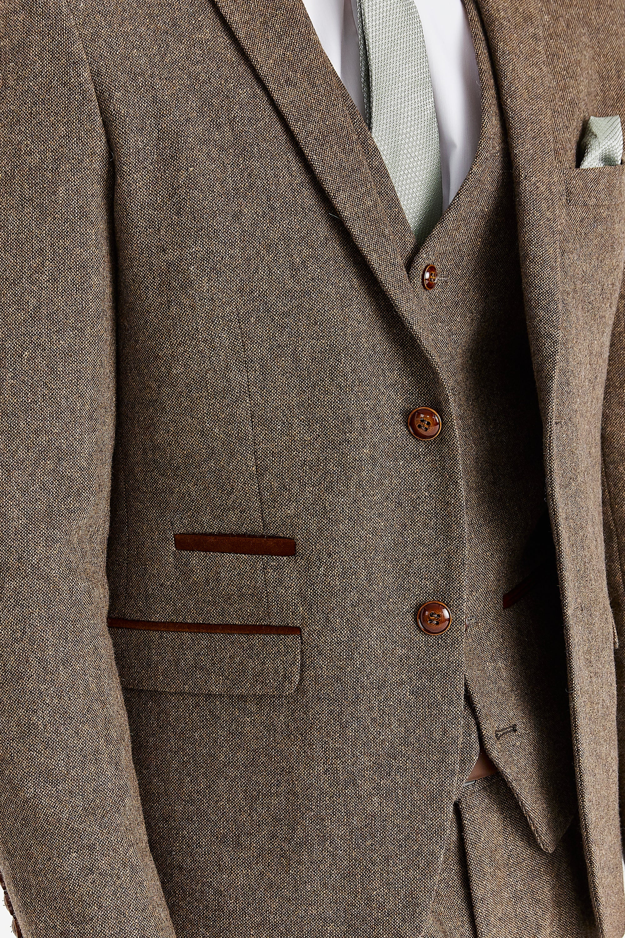 Oscar Brown Tweed Three Piece Suit