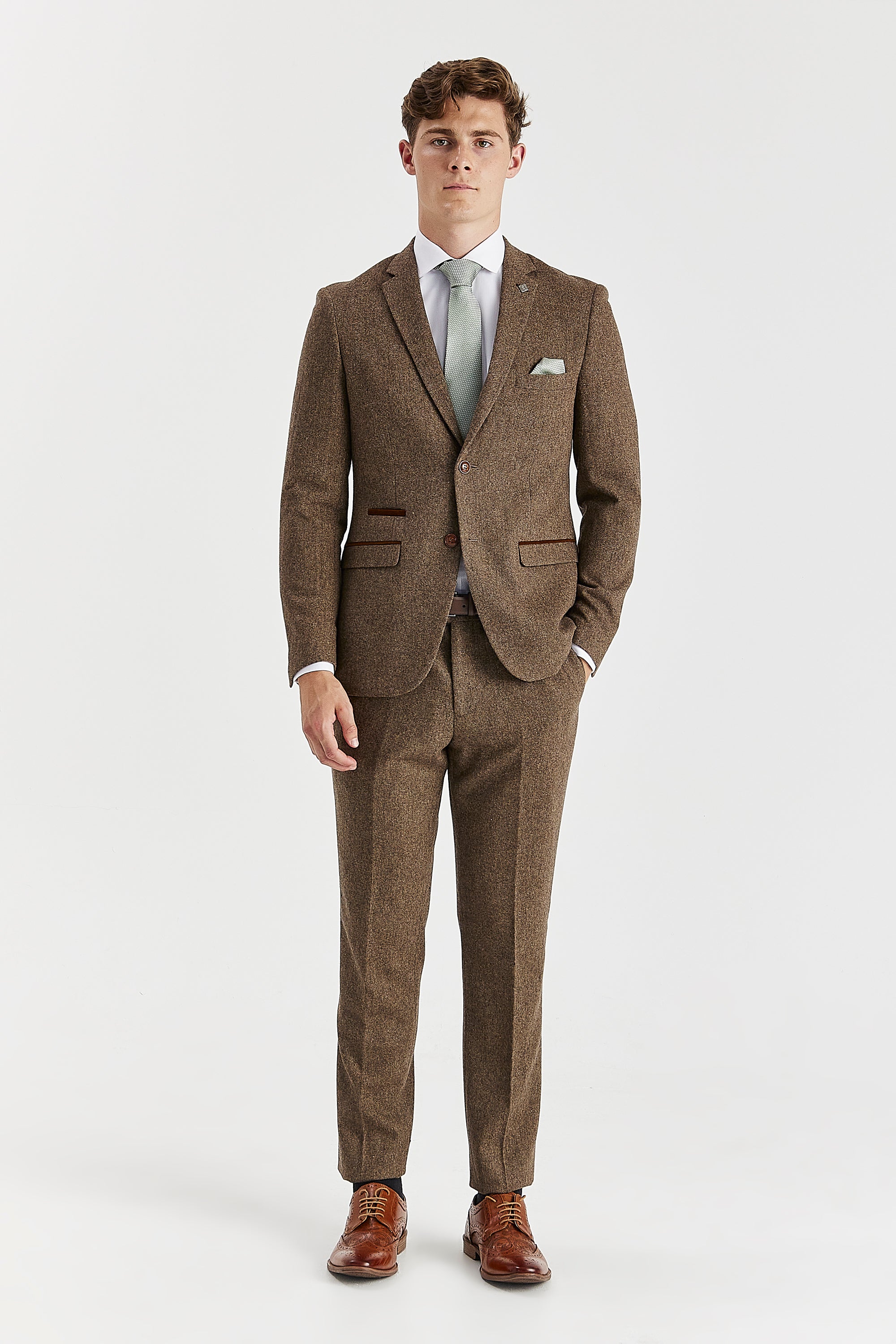 Oscar Brown Tweed Two Piece Suit