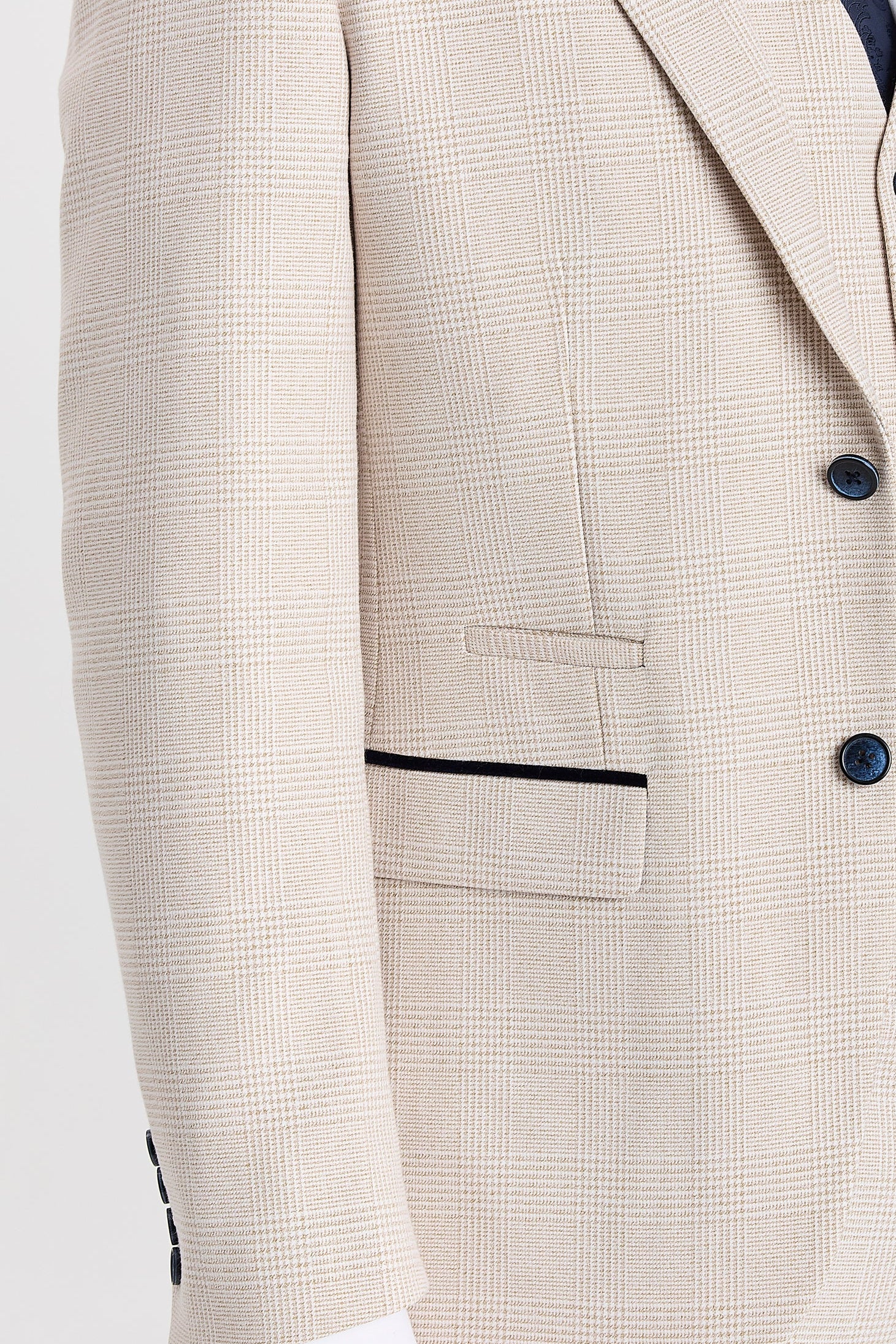 Regent - Men's Cream Check Blazer