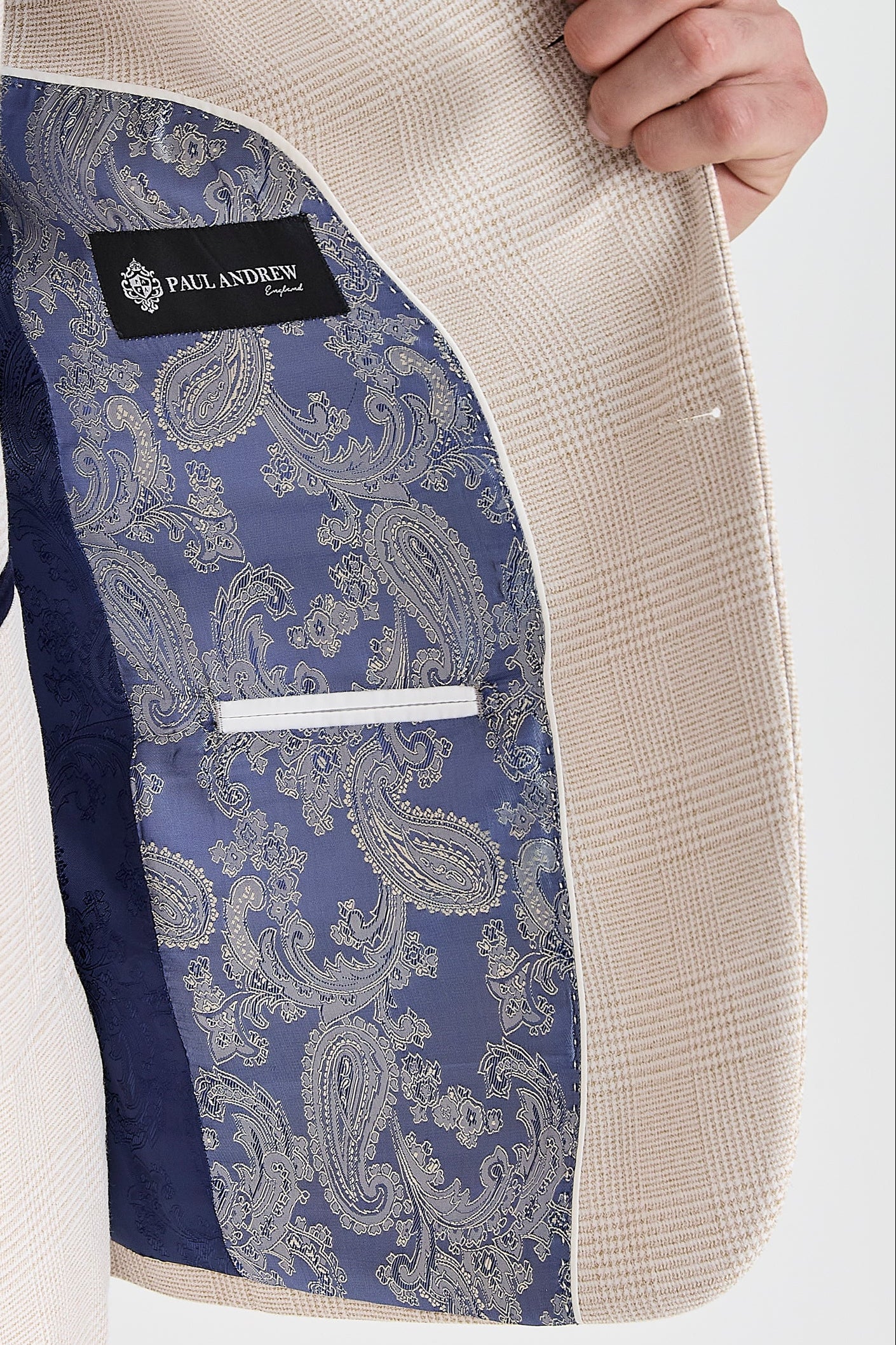 Regent - Men's Cream Check Blazer