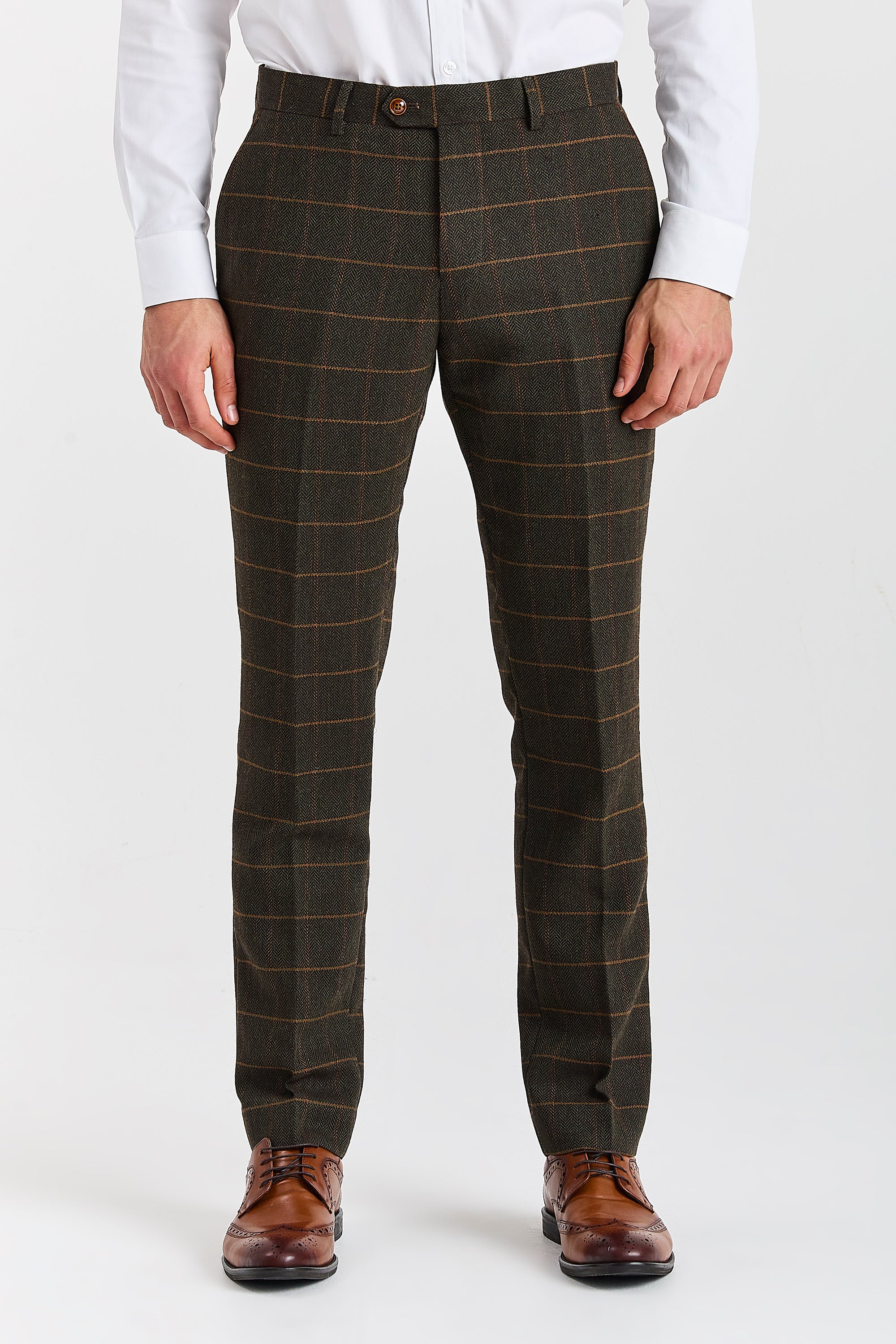 Harris Green Herringbone Tweed Check Two Piece Suit