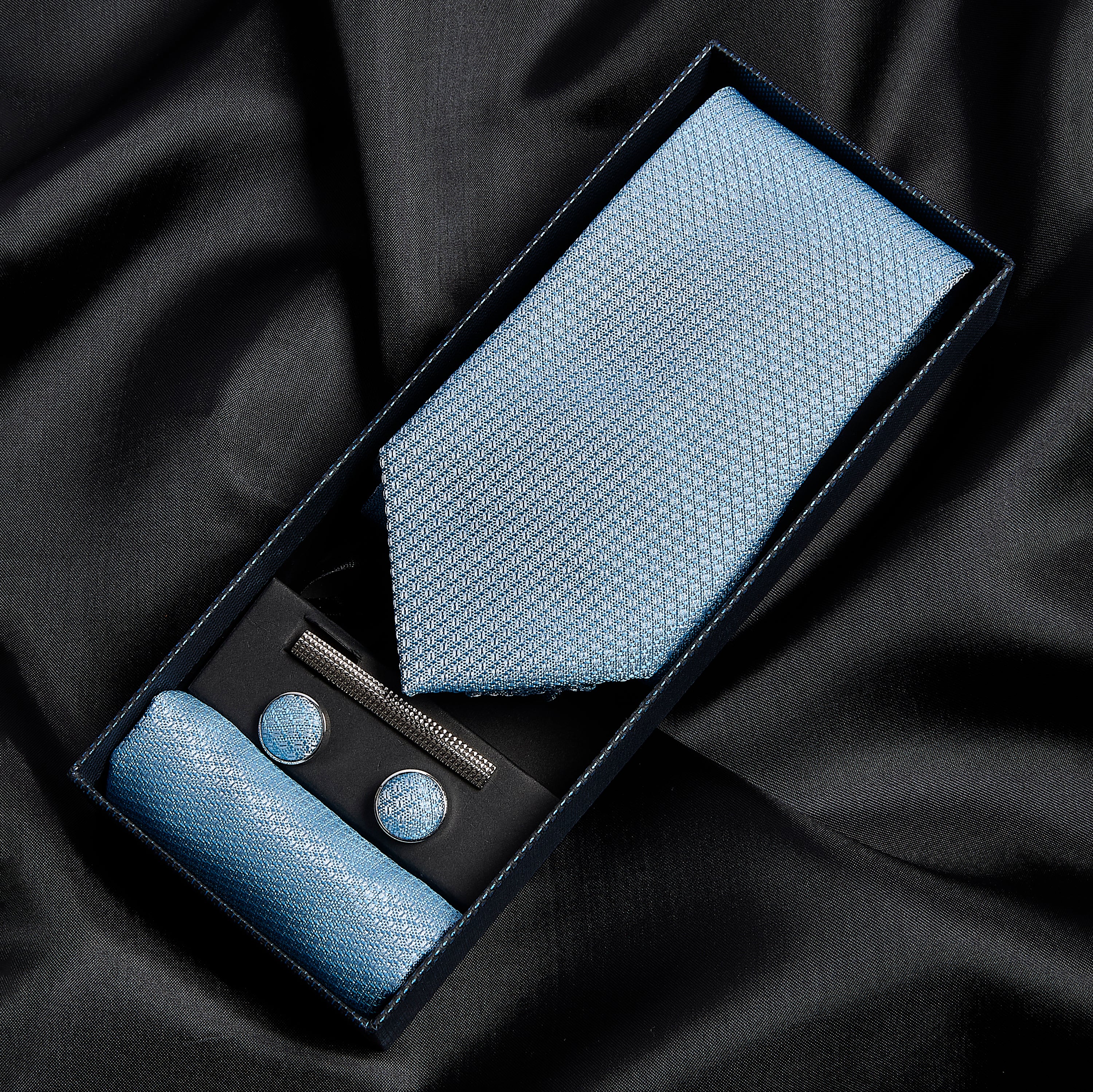 Paul Andrew - Sky Blue Textured Tie Set