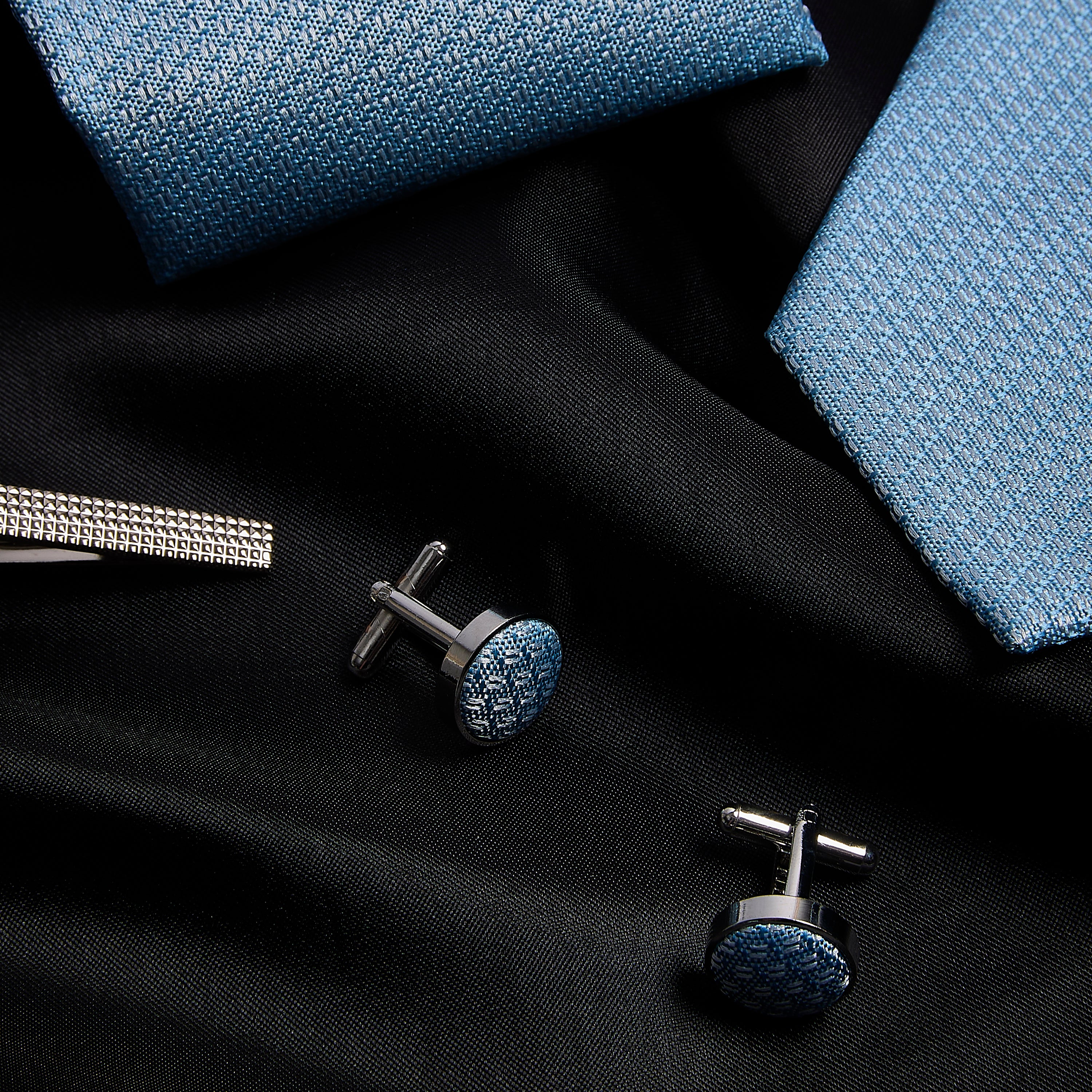 Paul Andrew - Sky Blue Textured Tie Set