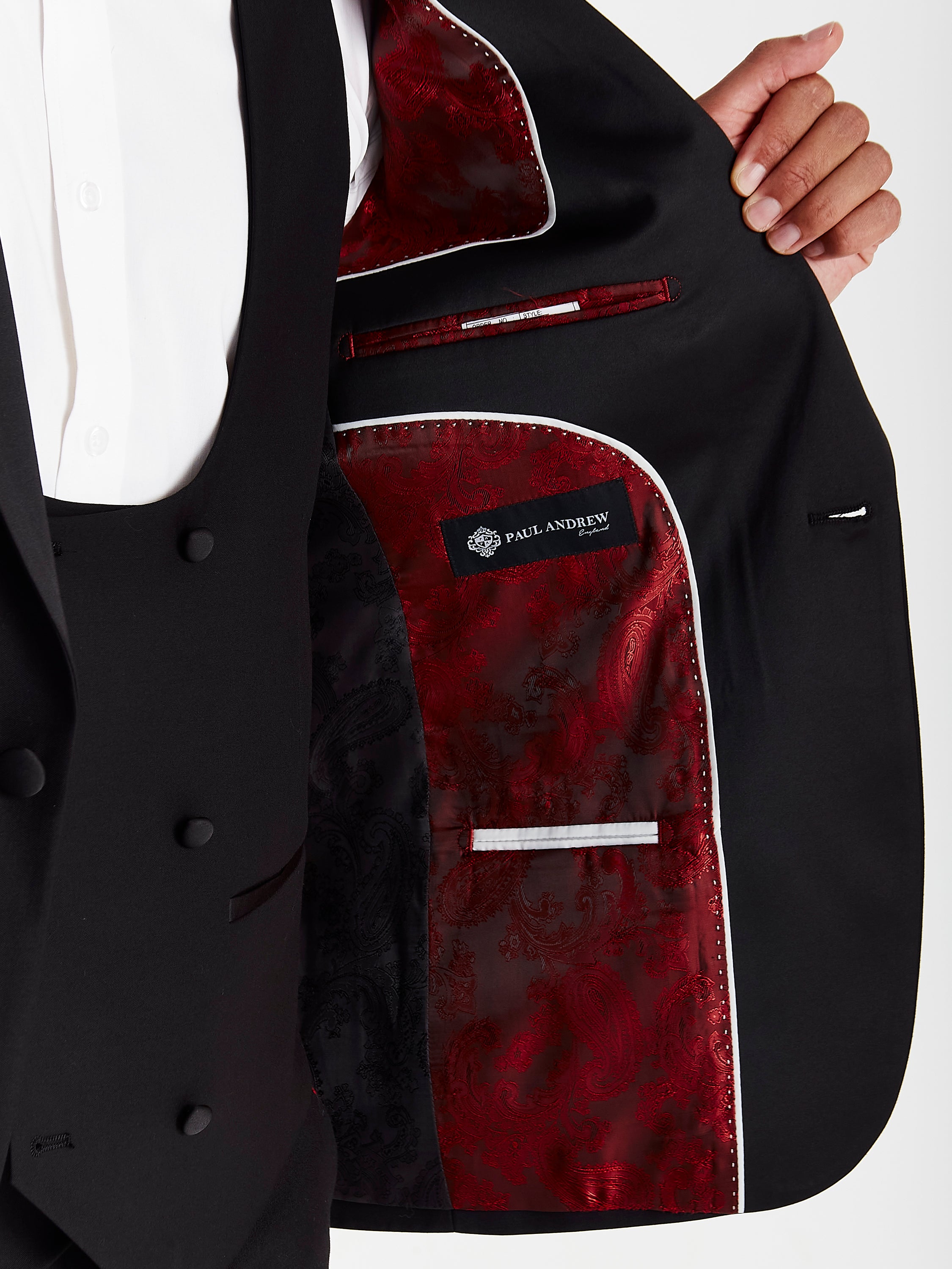 Ford Men's Black Three Piece Tuxedo