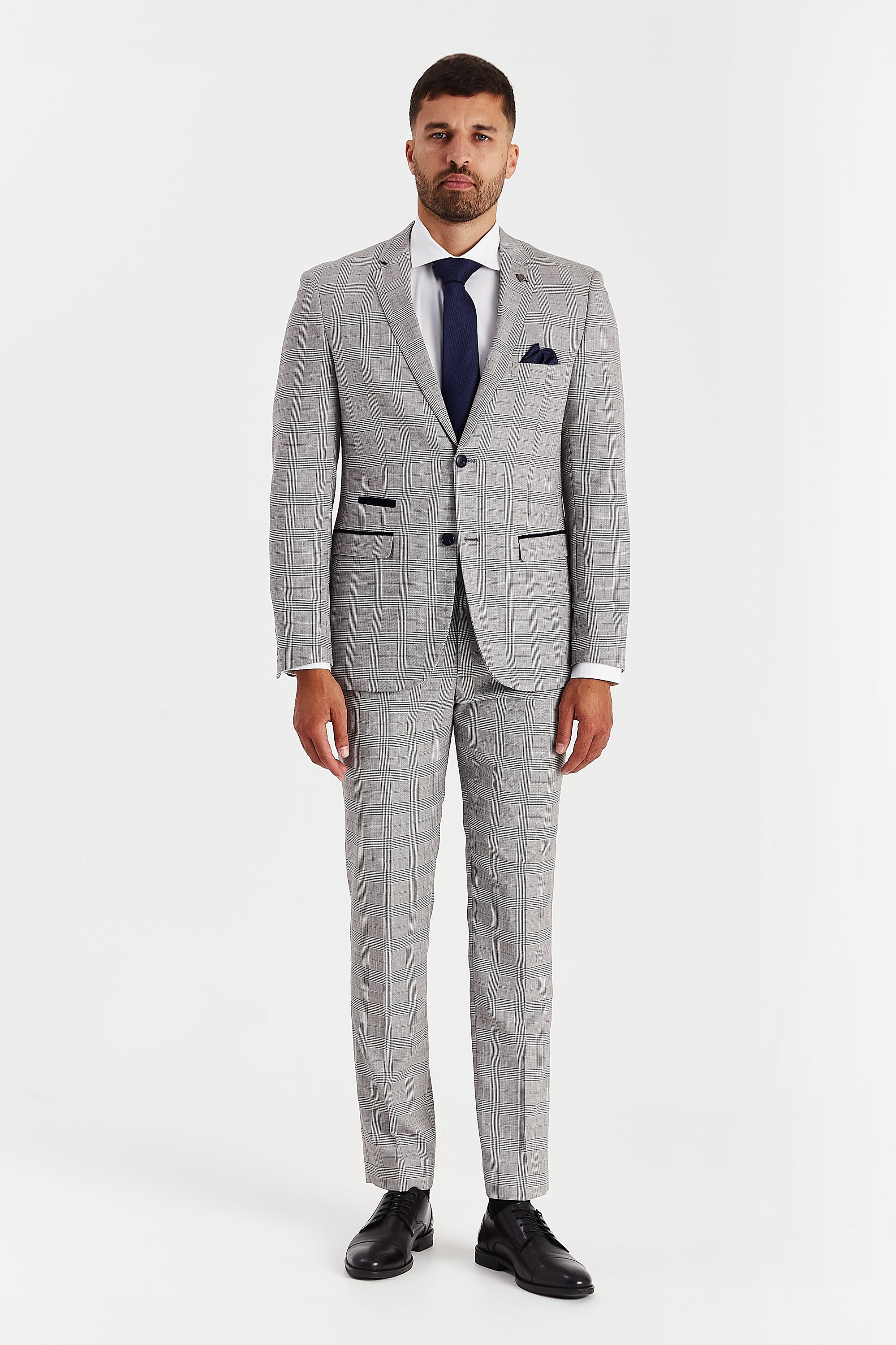 Hugo Grey Check Two Piece Suit