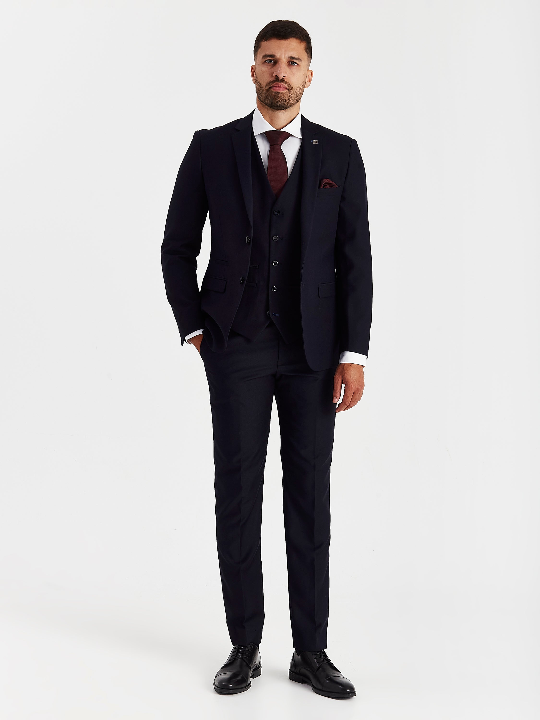 Parker Navy Three Piece Suit