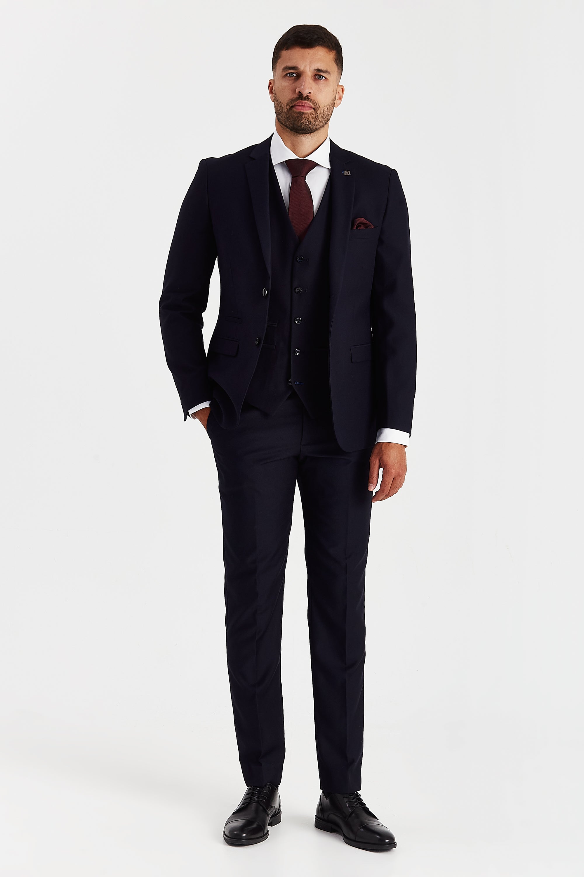 Parker Navy Three Piece Suit