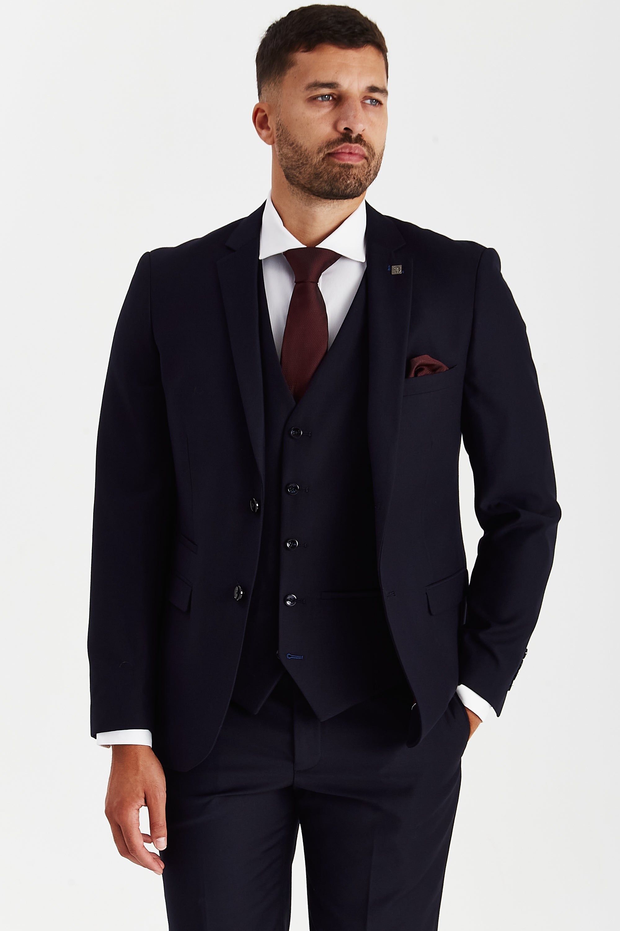 Parker Navy Three Piece Suit