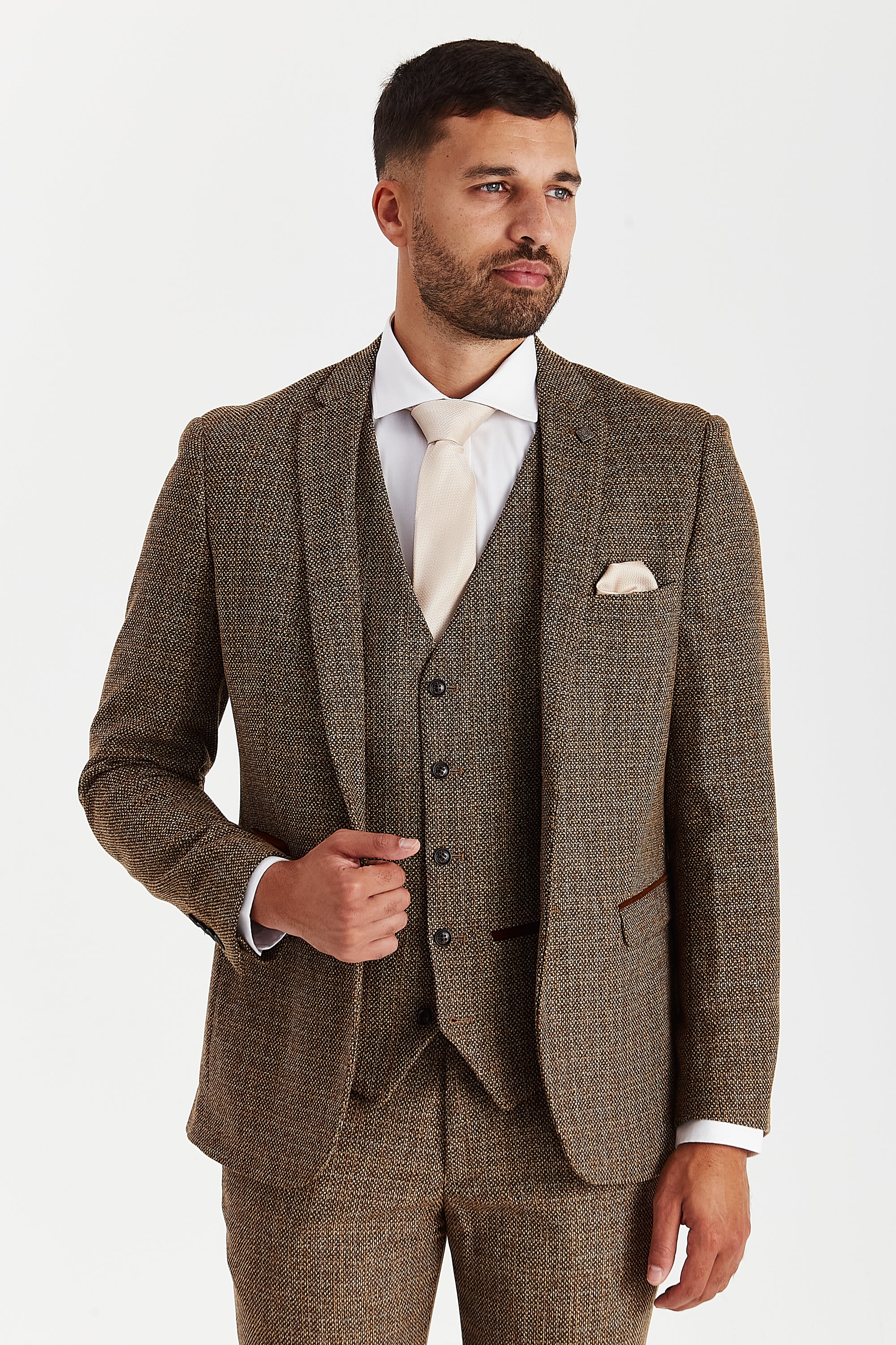 Ralph Brown Tweed Three Piece Suit