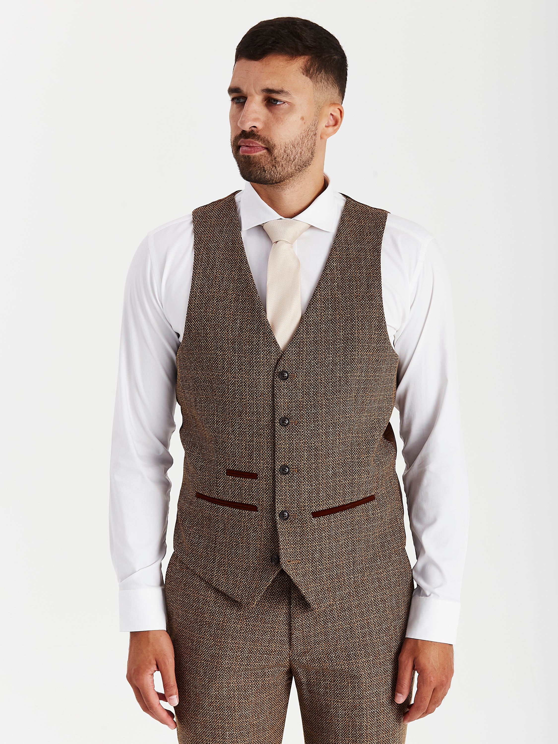 Ralph - Men's Brown Tweed Waistcoat