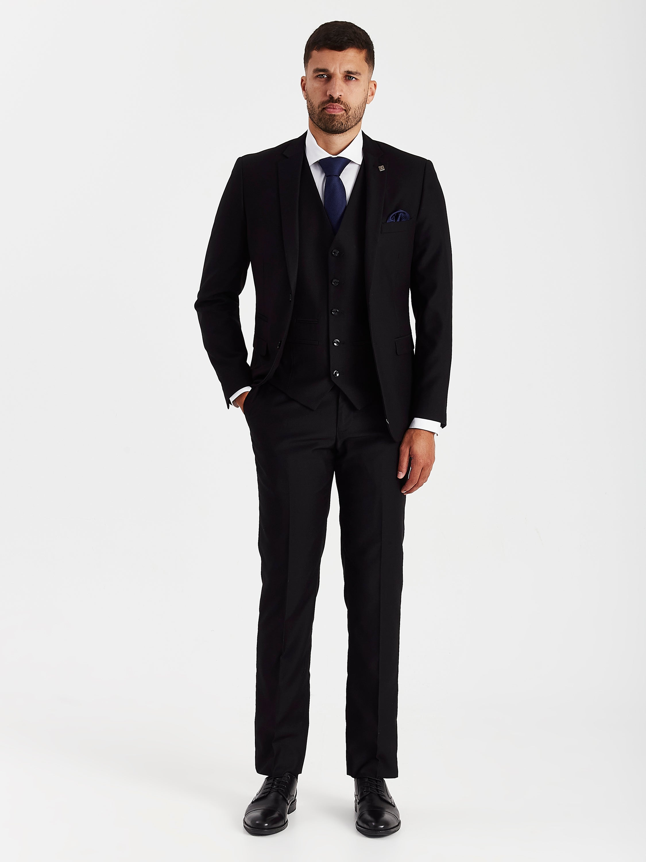 Parker Black Three Piece Suit
