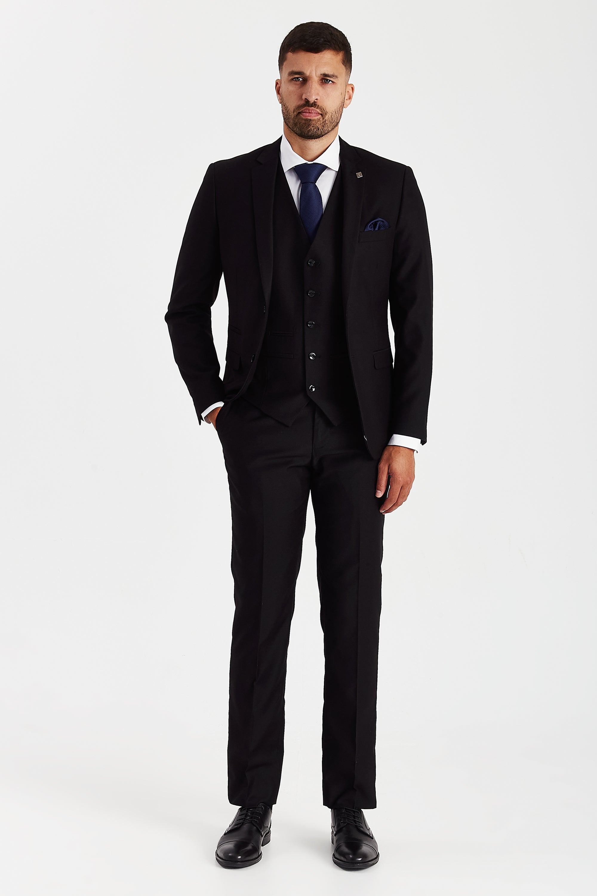 Parker Black Three Piece Suit