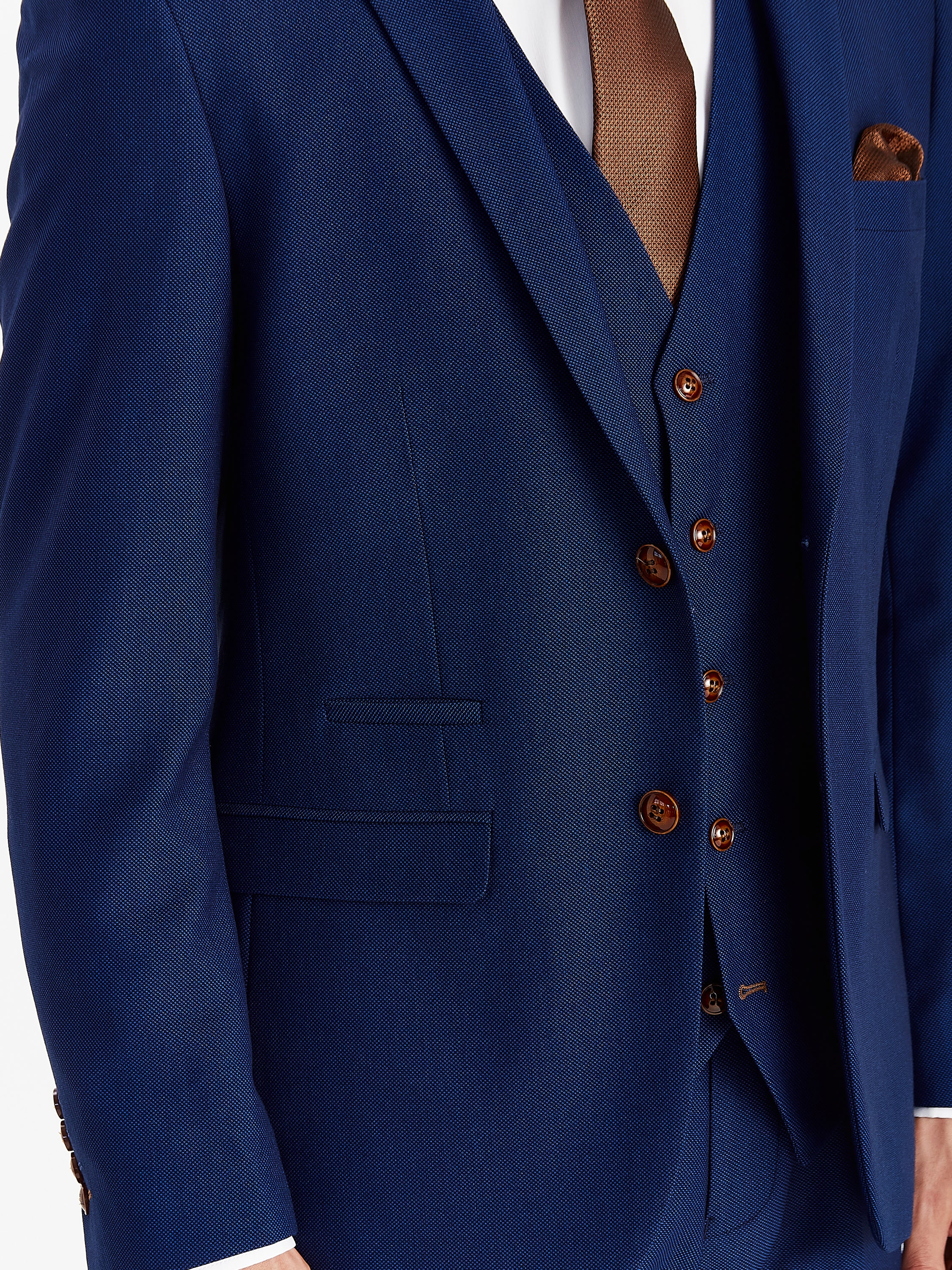 Mayfair - Men's Blue Textured Blazer