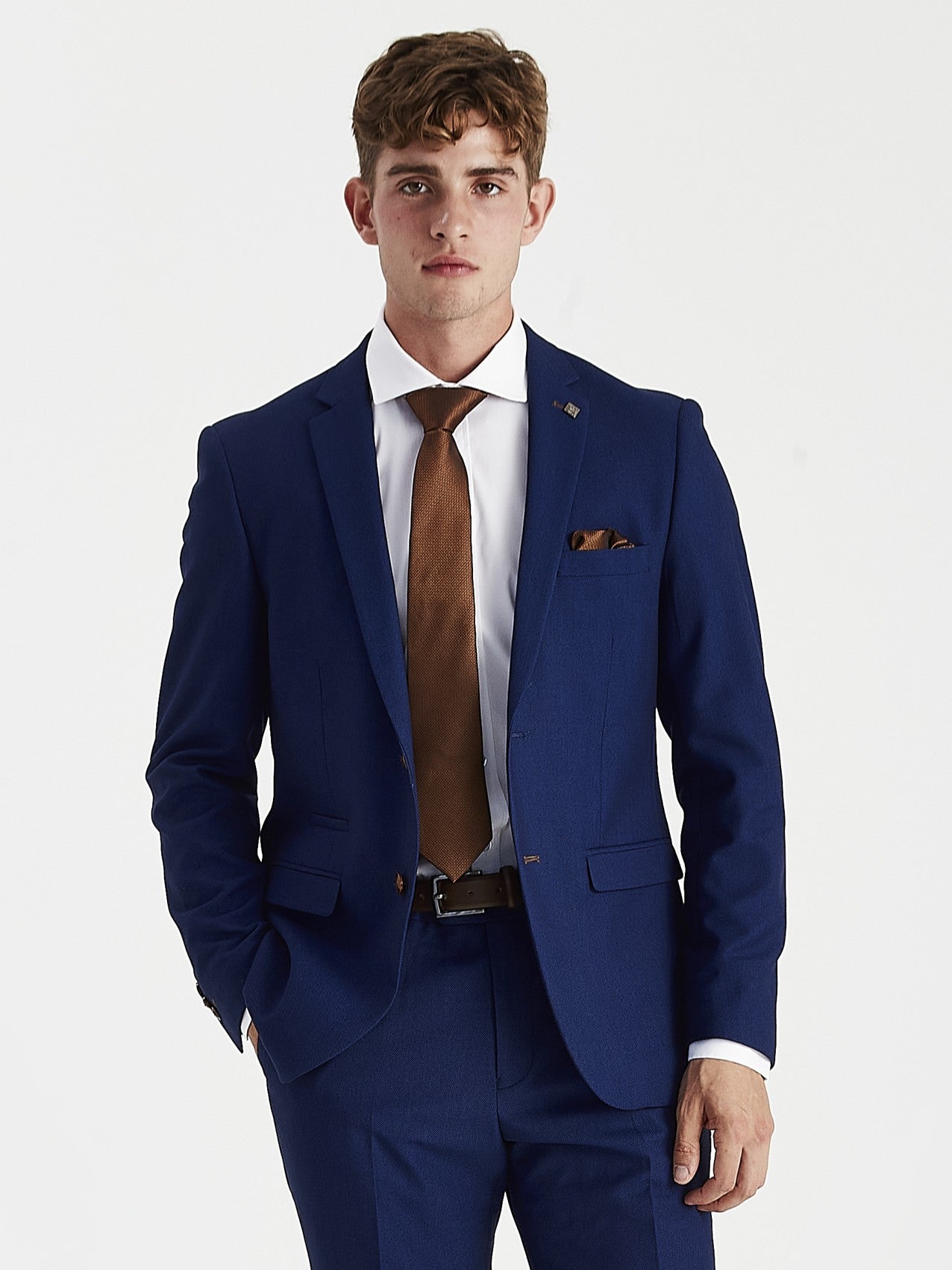 Mayfair - Men's Blue Textured Blazer