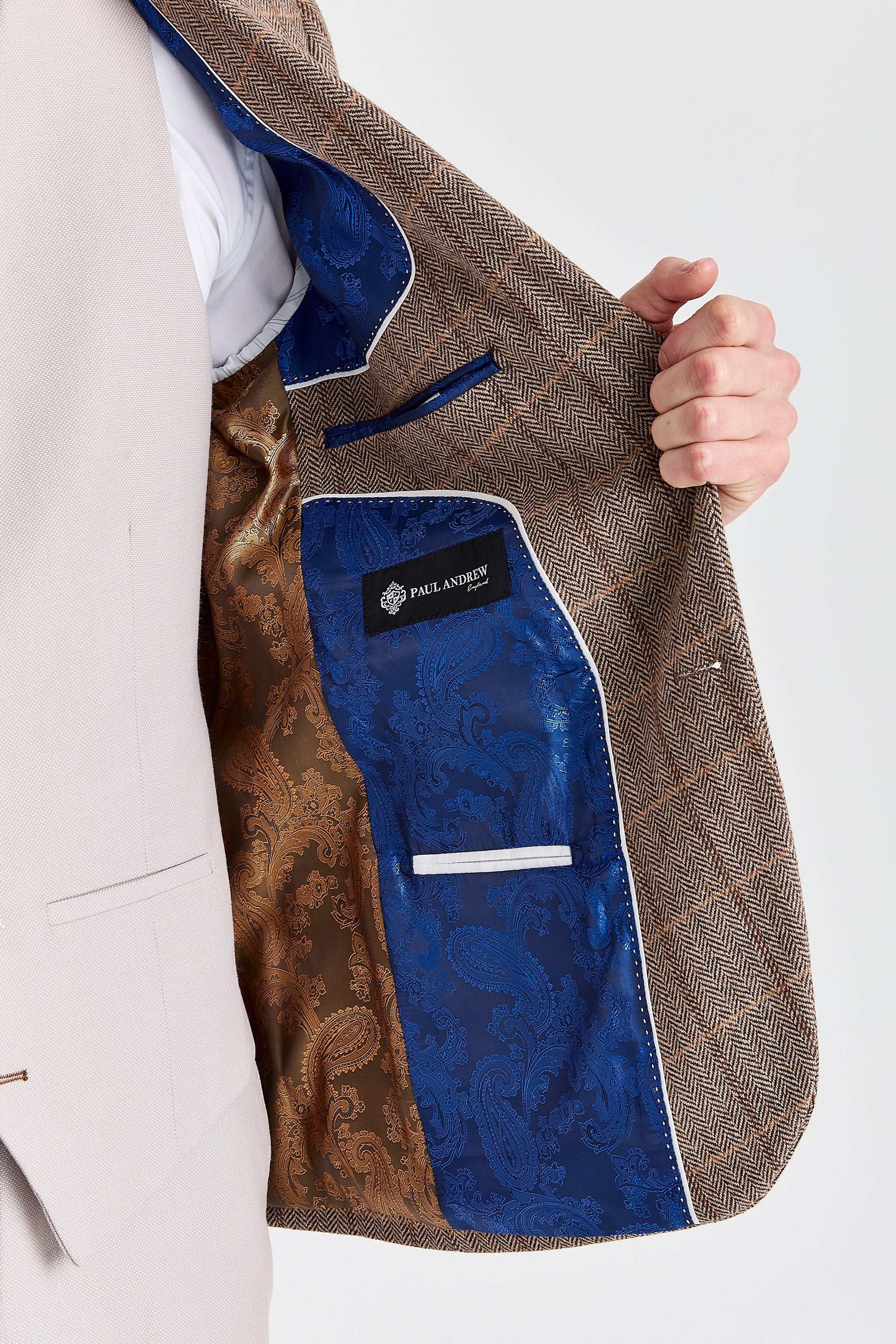 Harris Brown Tweed Blazer With Mayfair Stone Waistcoat And Trousers