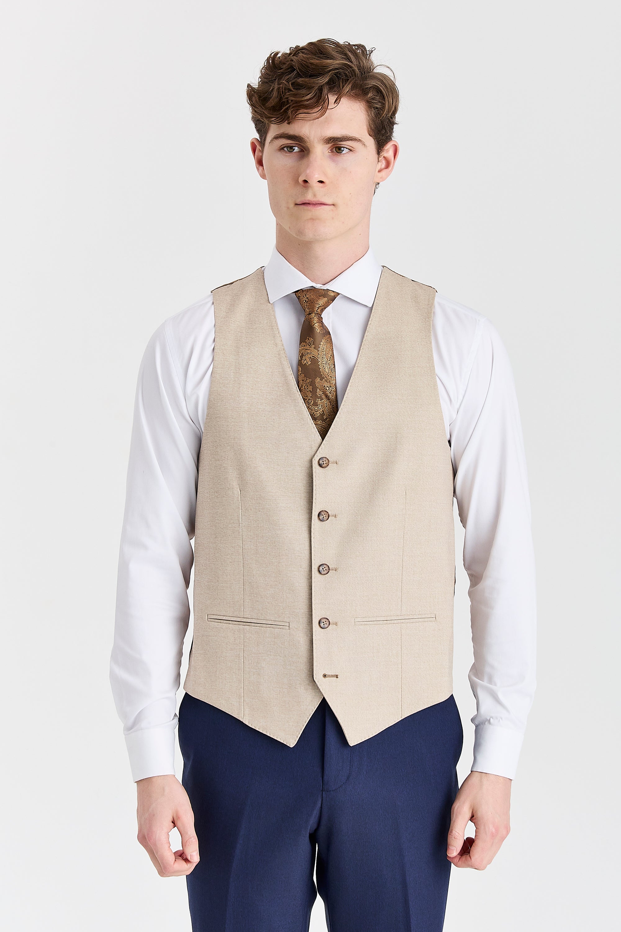 Belmont Navy Suit with Belmont Beige Waistcoat