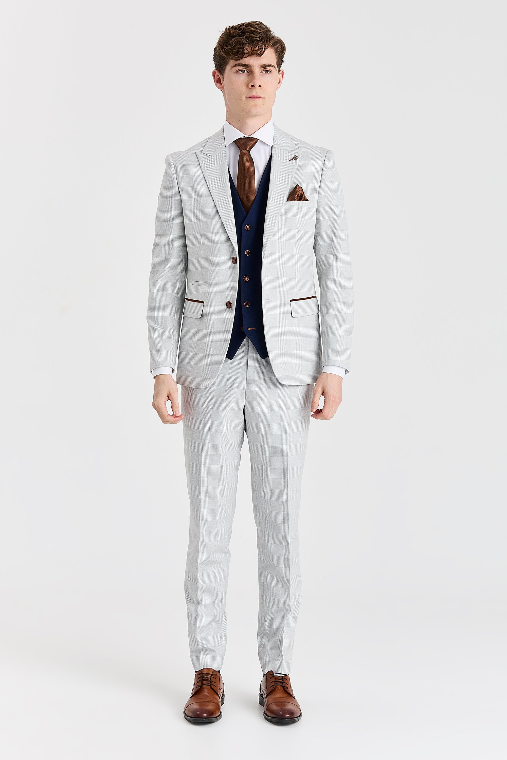 Mark Stone Suit with Mayfair Navy Waistcoat