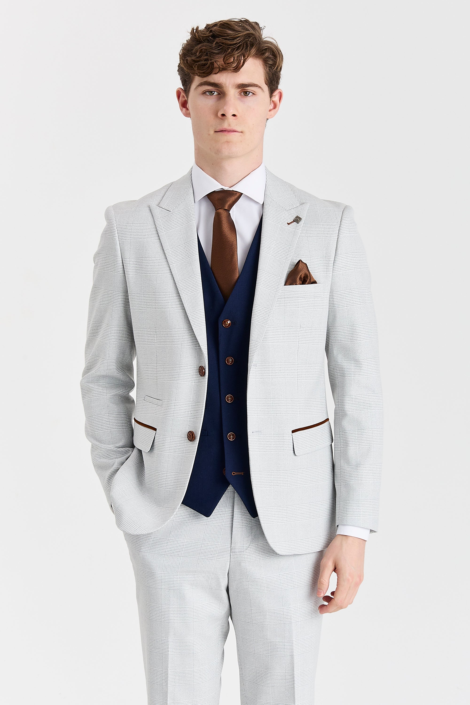 Mark Stone Suit with Mayfair Navy Waistcoat