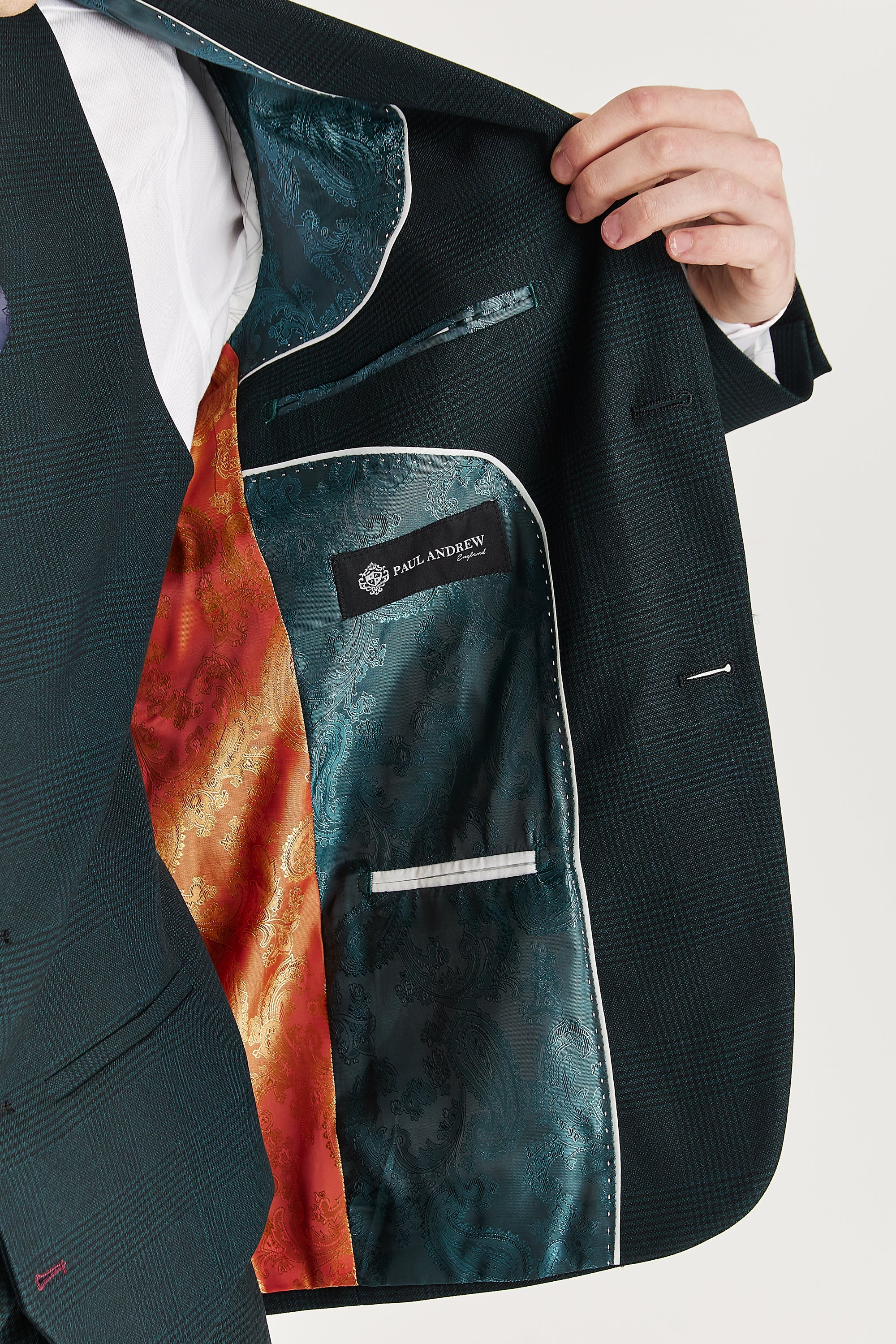 Jasper Green Check Three Piece Suit