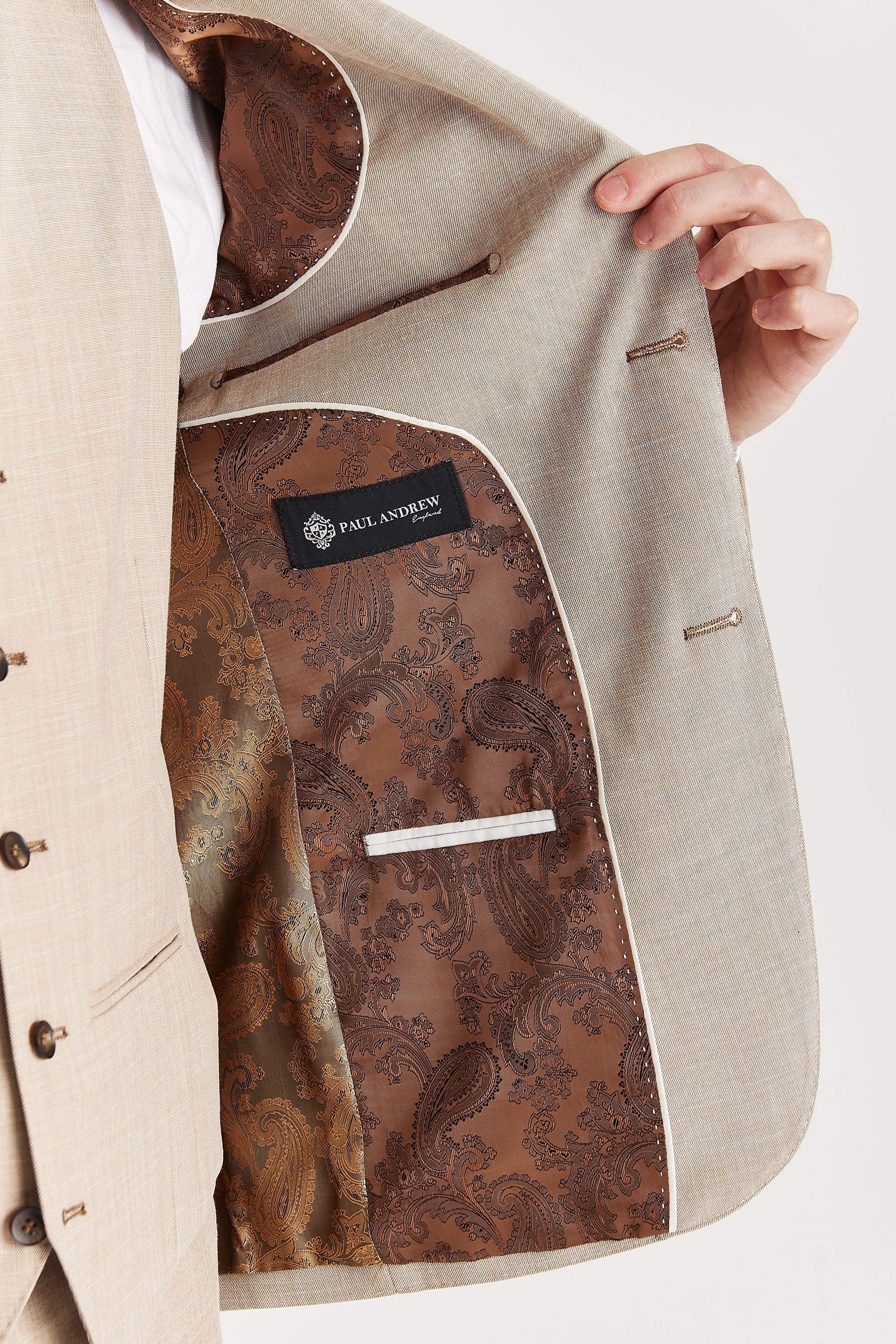 Kurt Beige Three Piece Suit