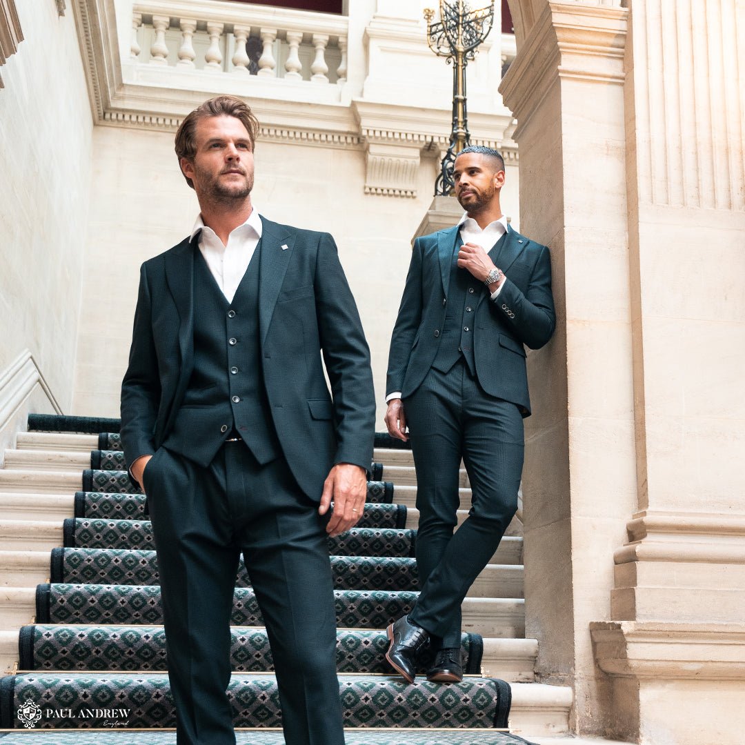 Men wearing a bespoke wedding suit