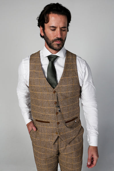 Men's Brown Waistcoats