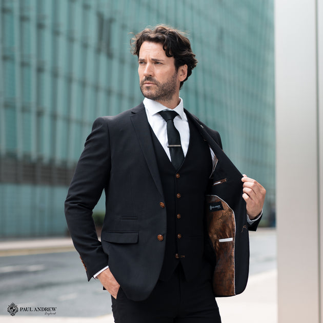 Men’s Wool Slim Fit Formal Waistcoat - James - Sierra