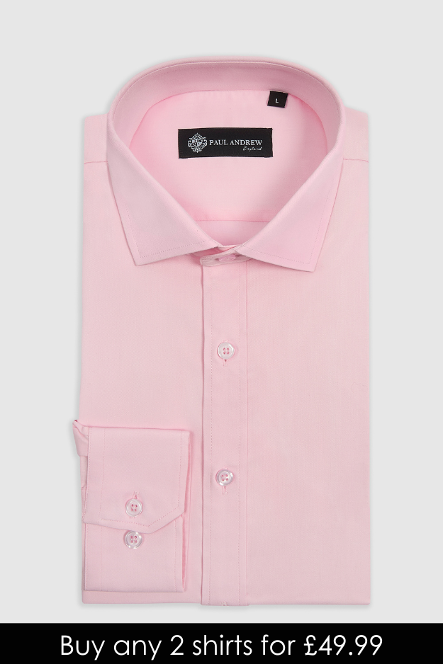 Oliver - Pink Cutaway Collar Shirt