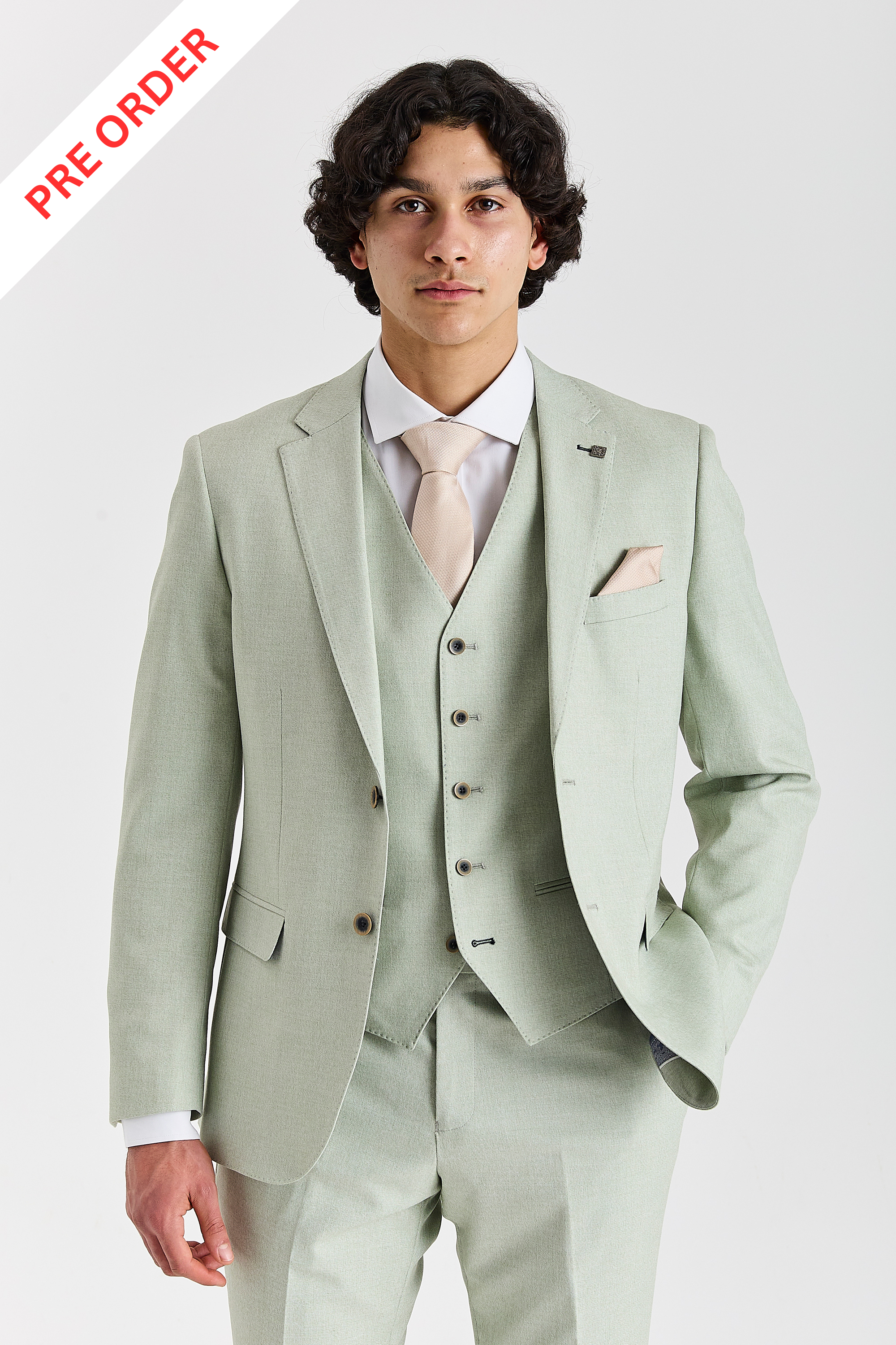 Belmont Sage Men's Three Piece Suit
