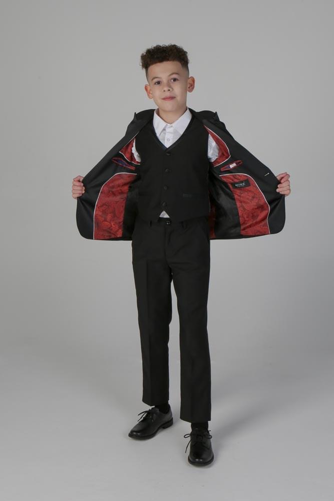 Device - Boy's Harry Black Three Piece Suit