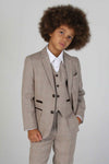 Device - Boy's Holland Beige Three Piece Suit