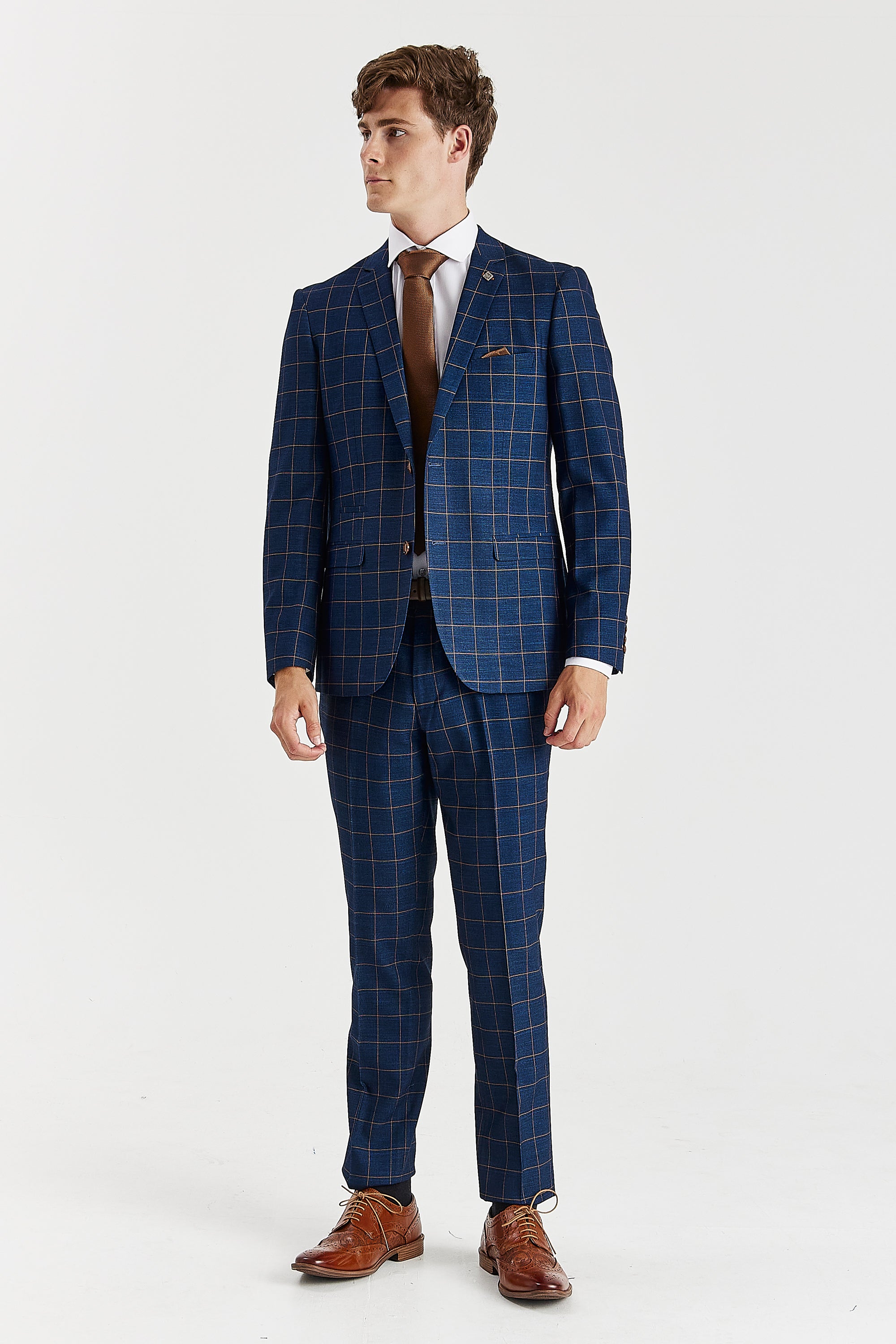 Hamleys Men's Navy Check Two Piece Suit