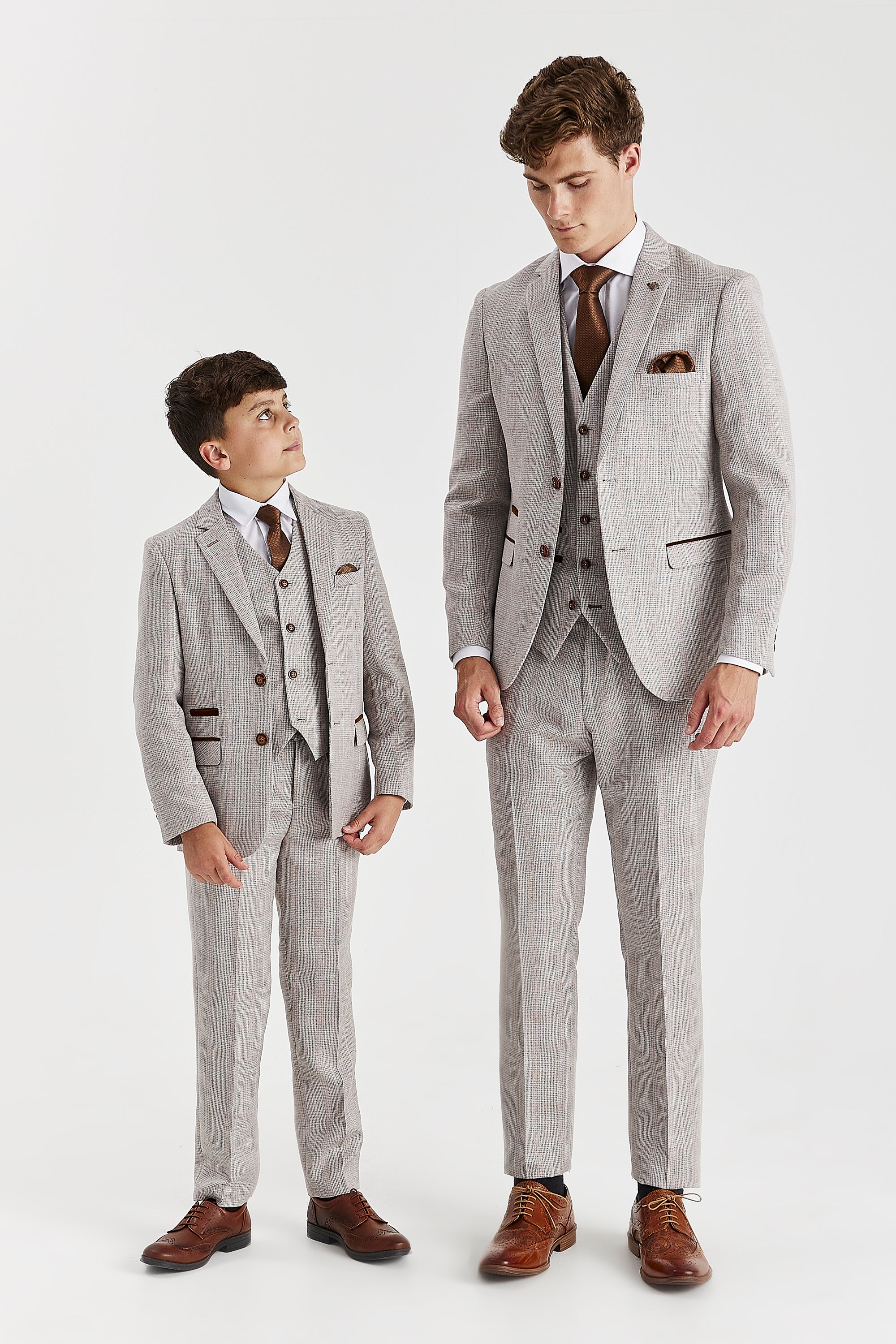Leo Beige Father & Son Suit