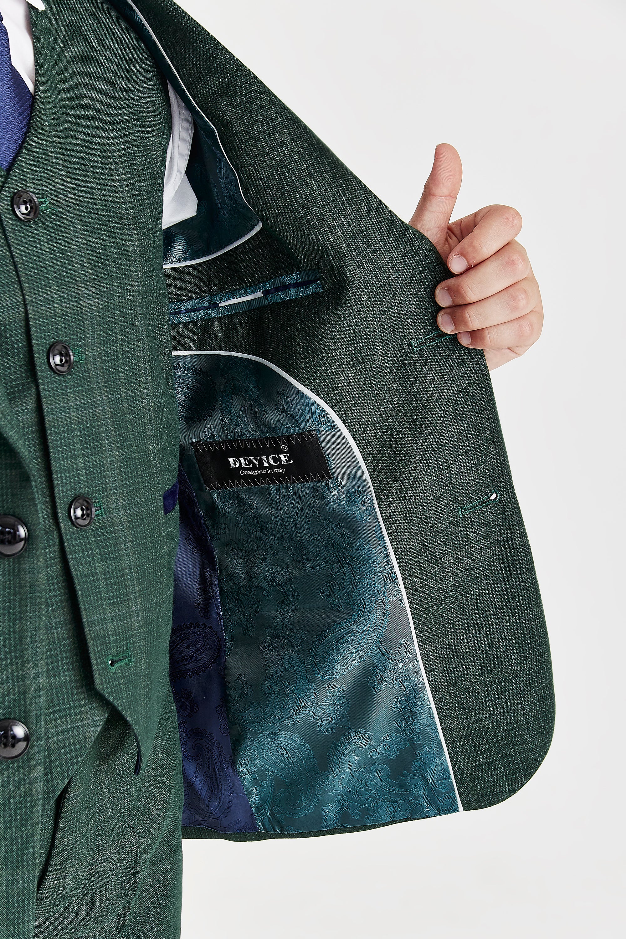 Device - Boy's Leo Green Three Piece Suit