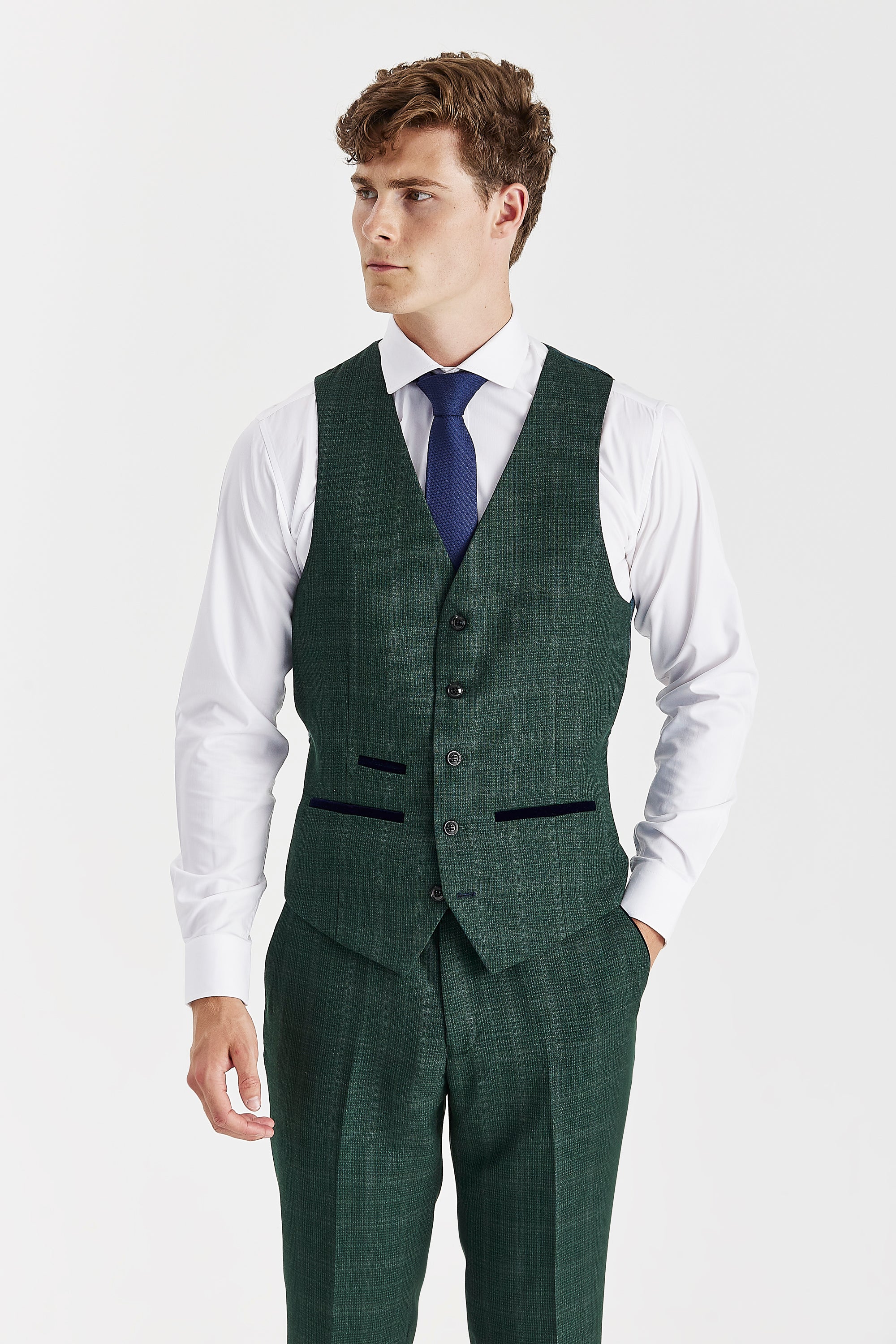 Men's Leo Green Waistcoat