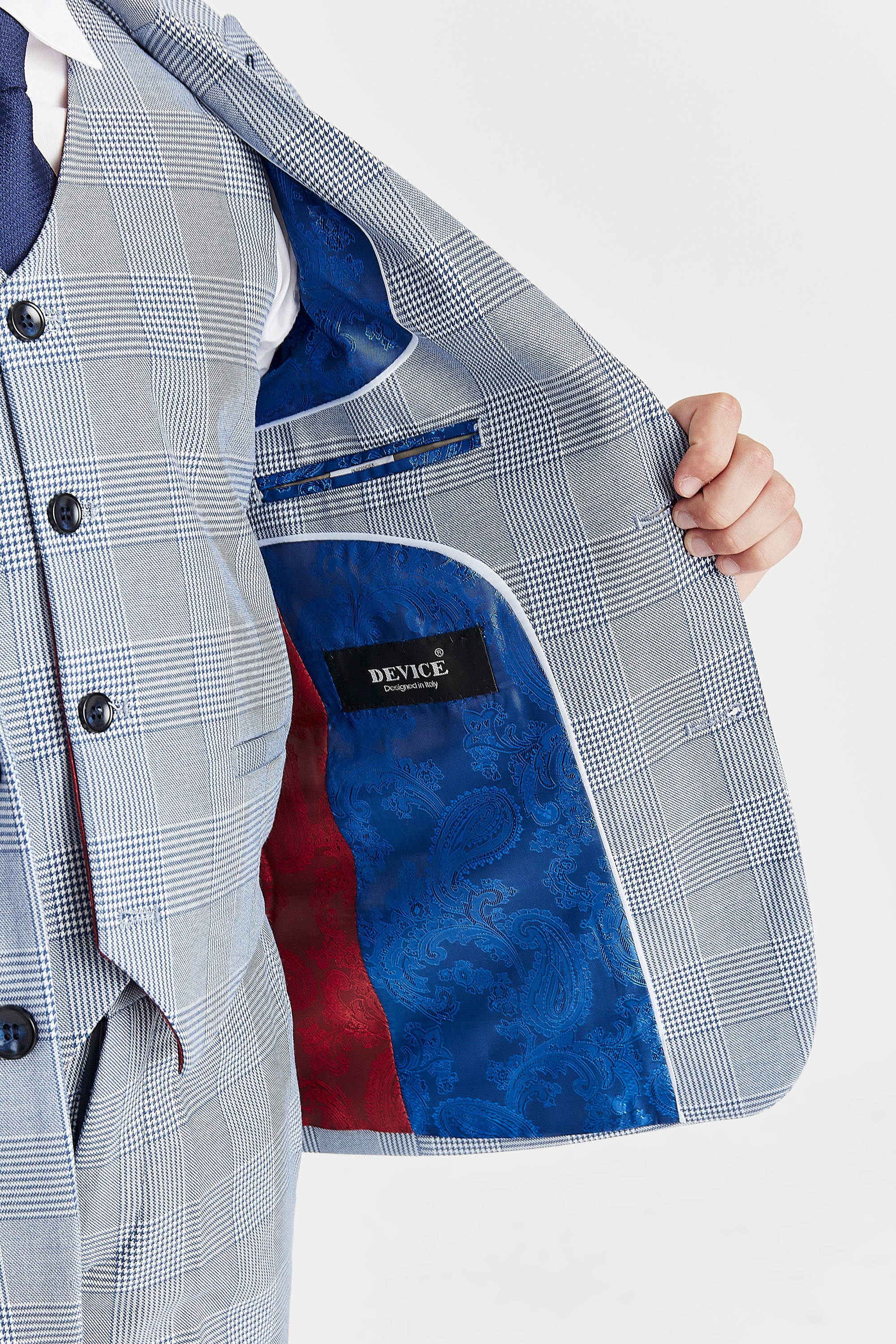 Device - Boy's Mark Sky Blue Three Piece Suit