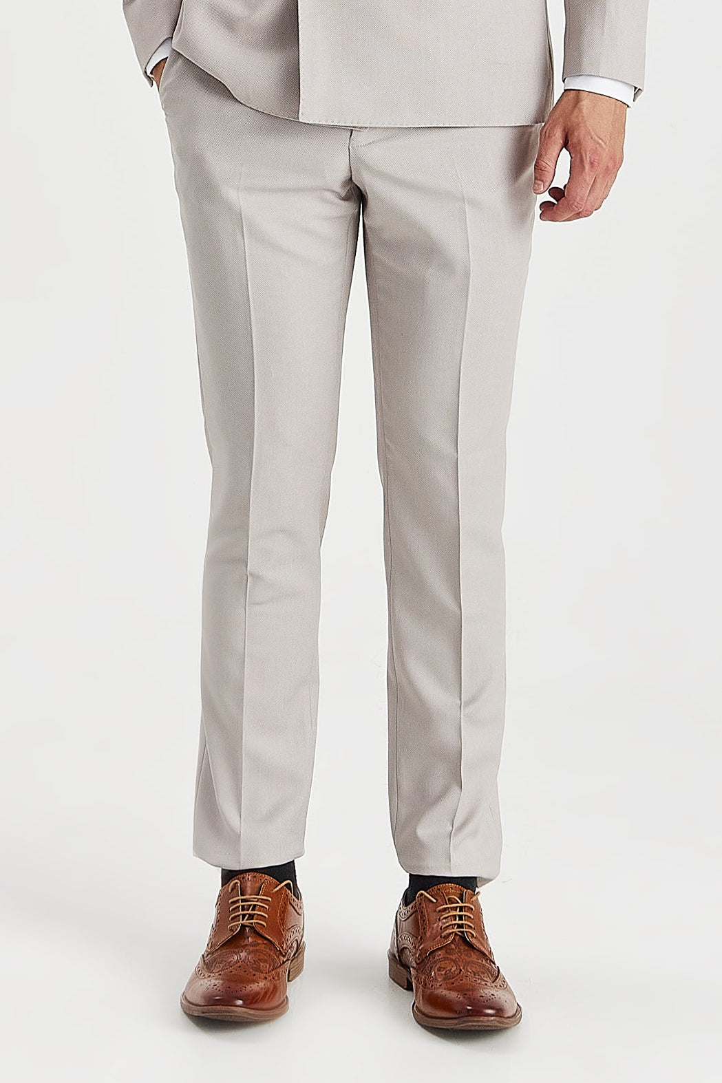 Mayfair - Stone Double-breasted trousers