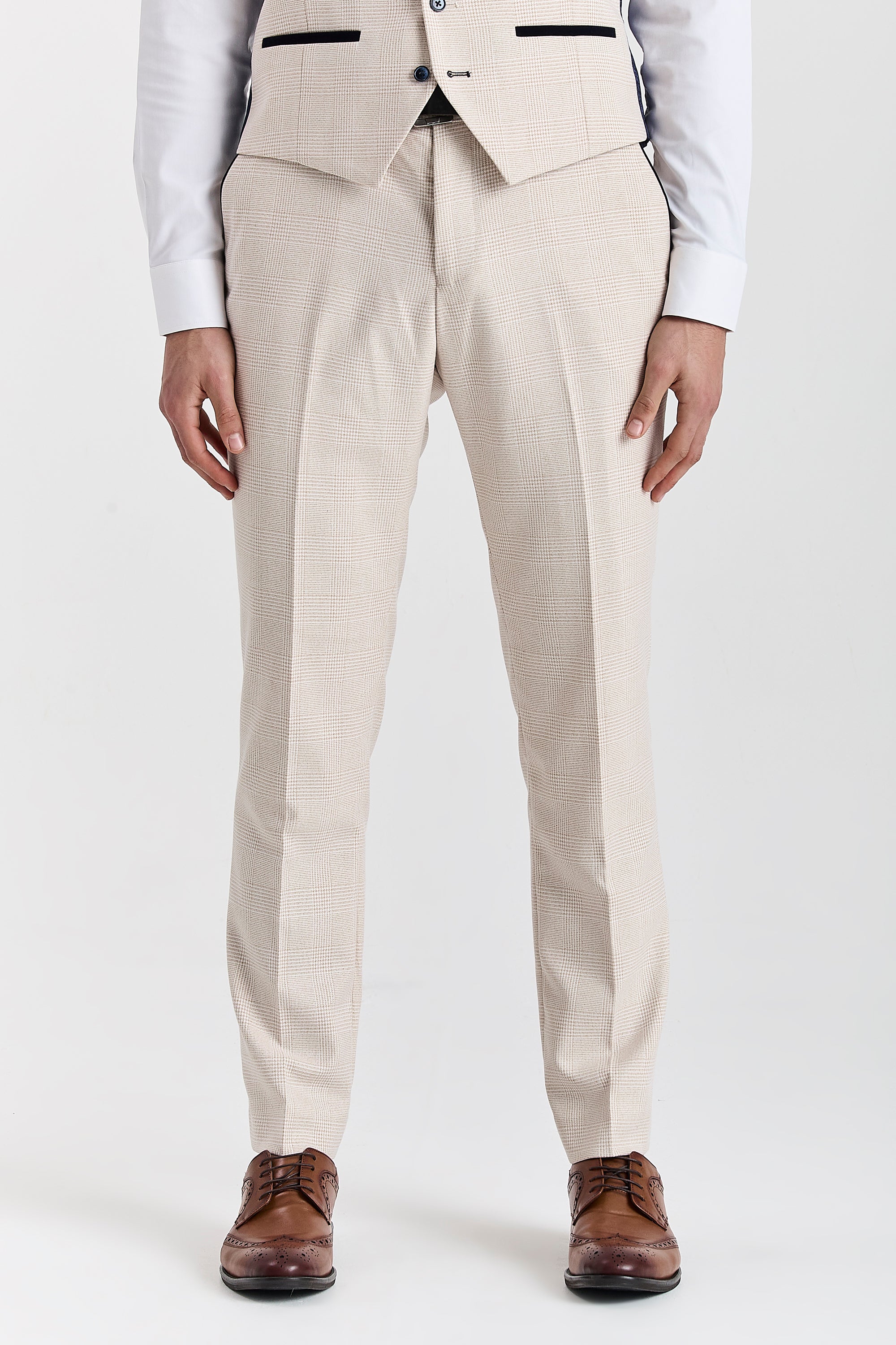 Regent Cream Check Two Piece Suit