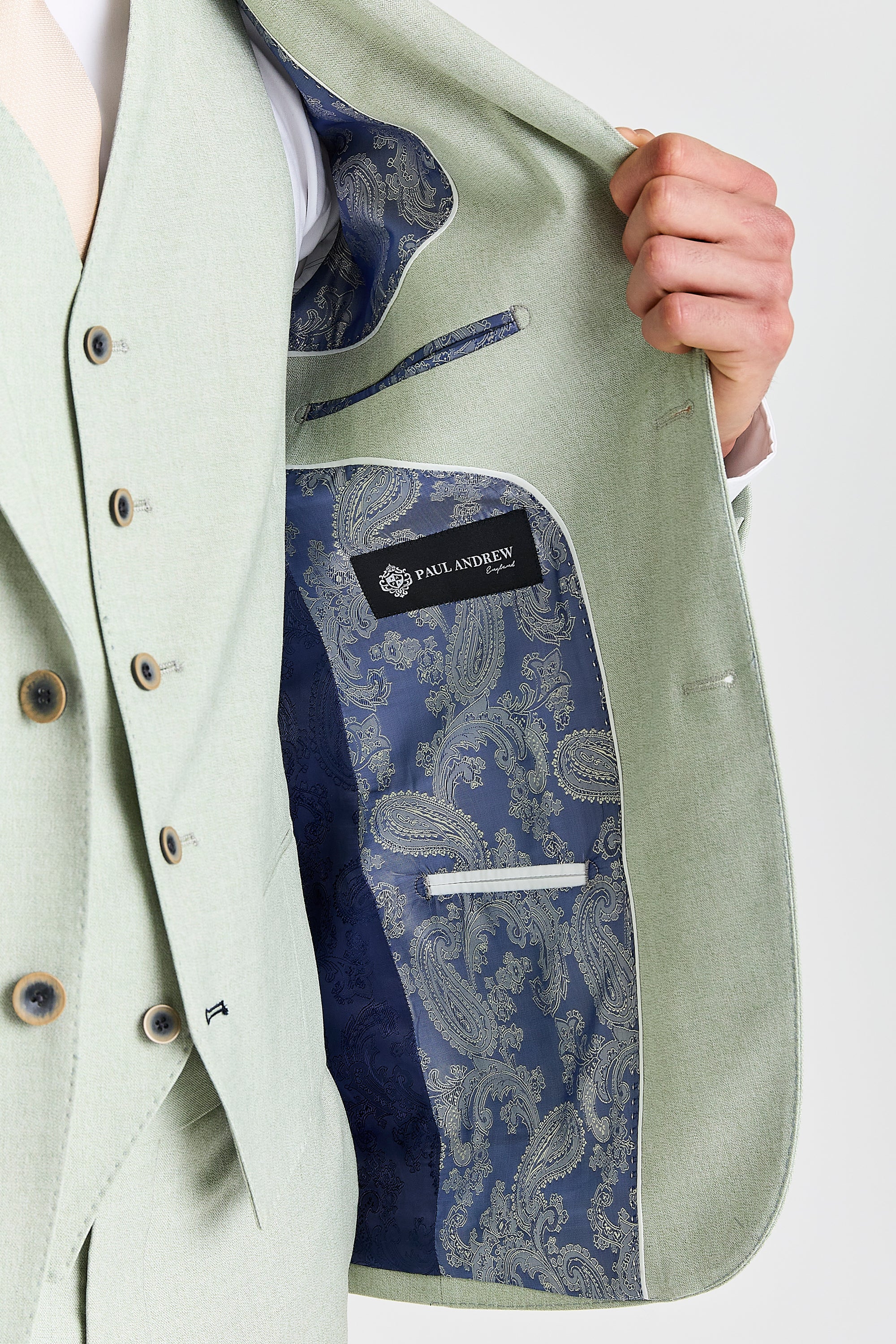 Belmont Sage Men's Three Piece Suit