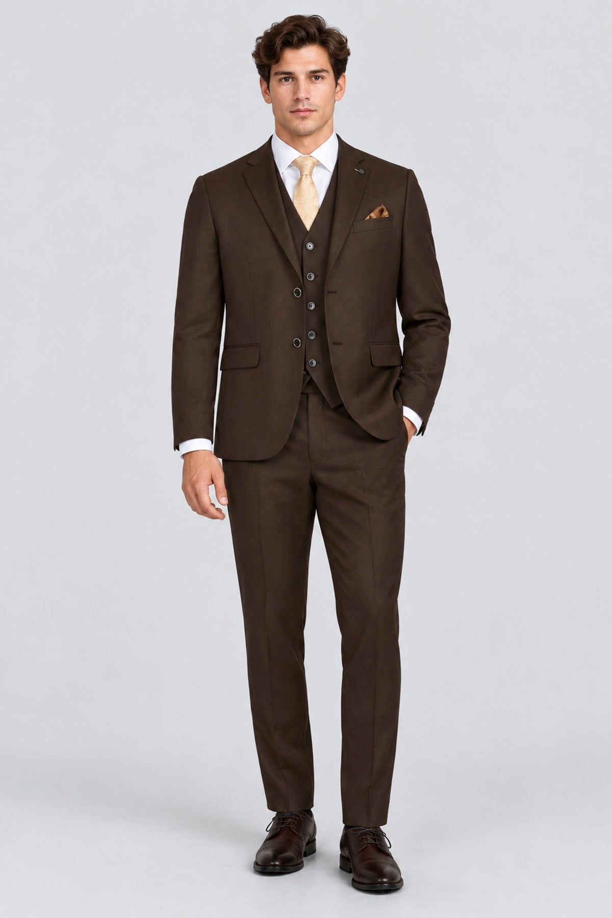 Belmont Brown Three Piece Suit