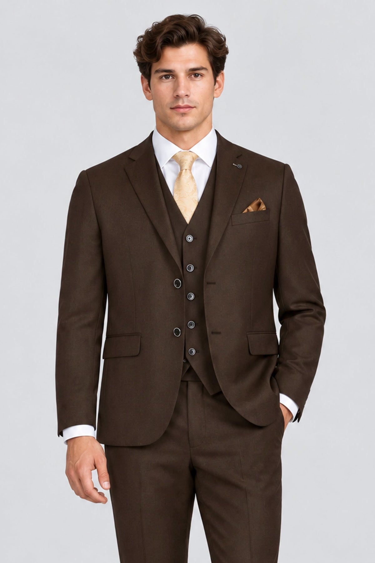 Belmont Brown Three Piece Suit