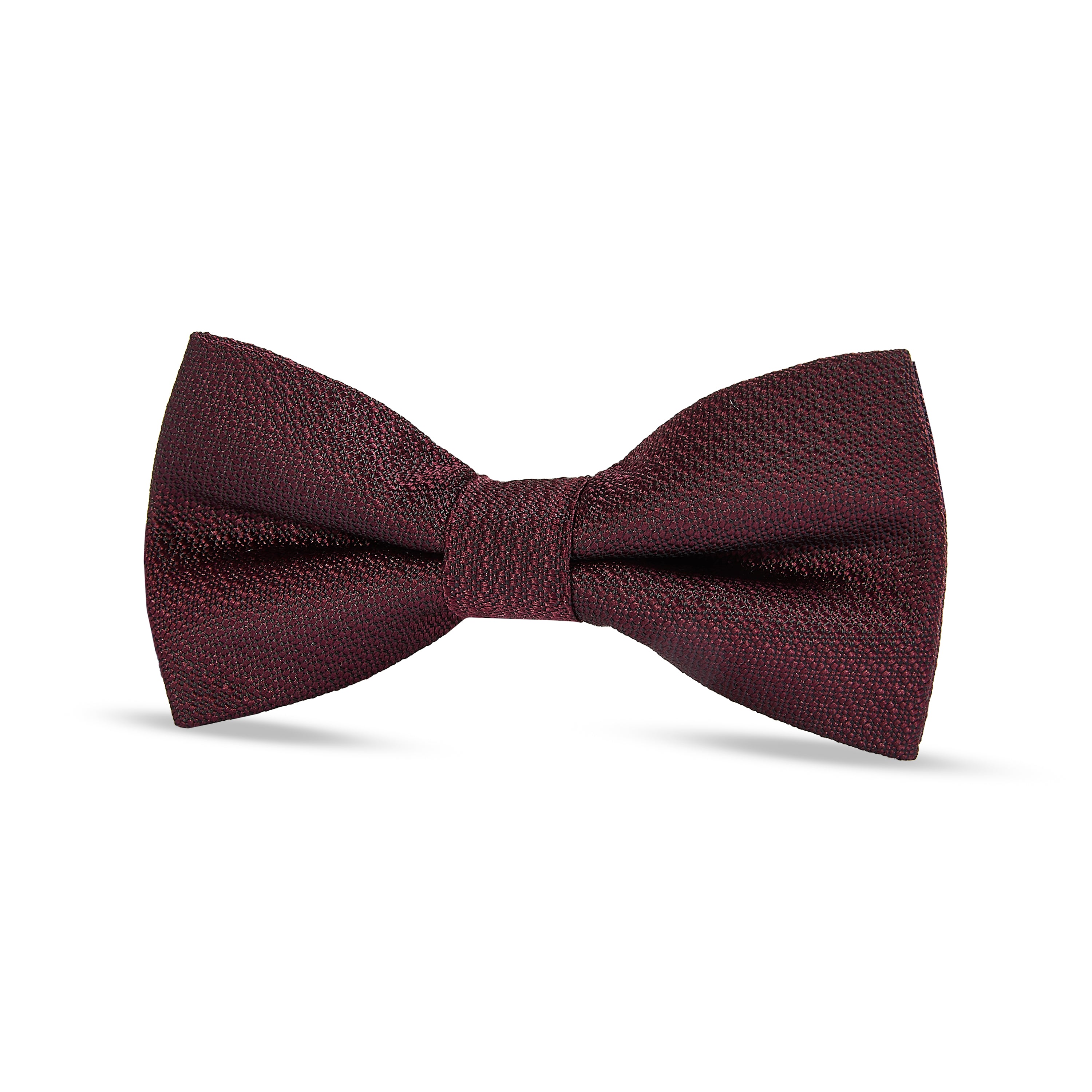 Boy's Burgundy Textured Bow Tie
