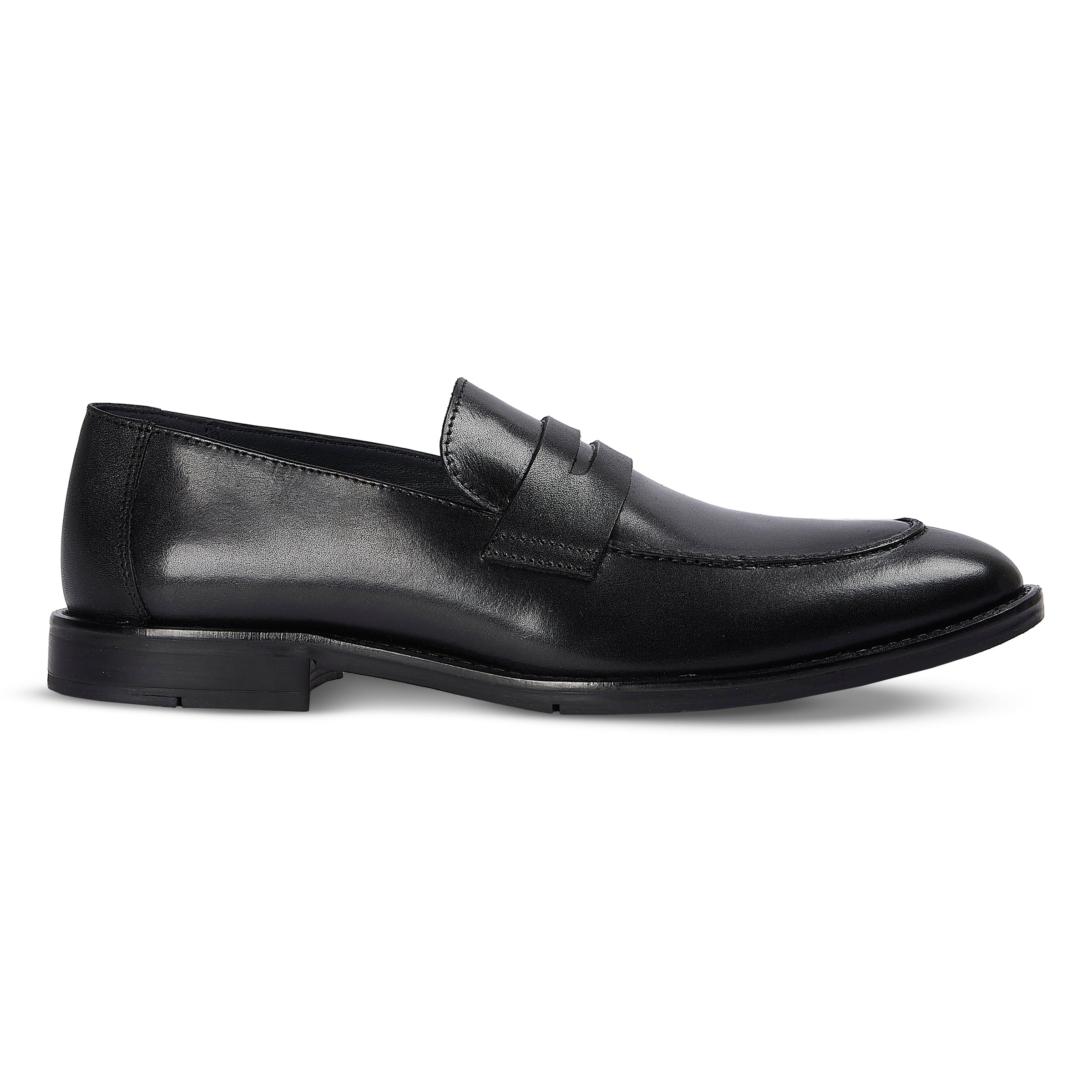 Ted - Black Leather Loafer Shoe