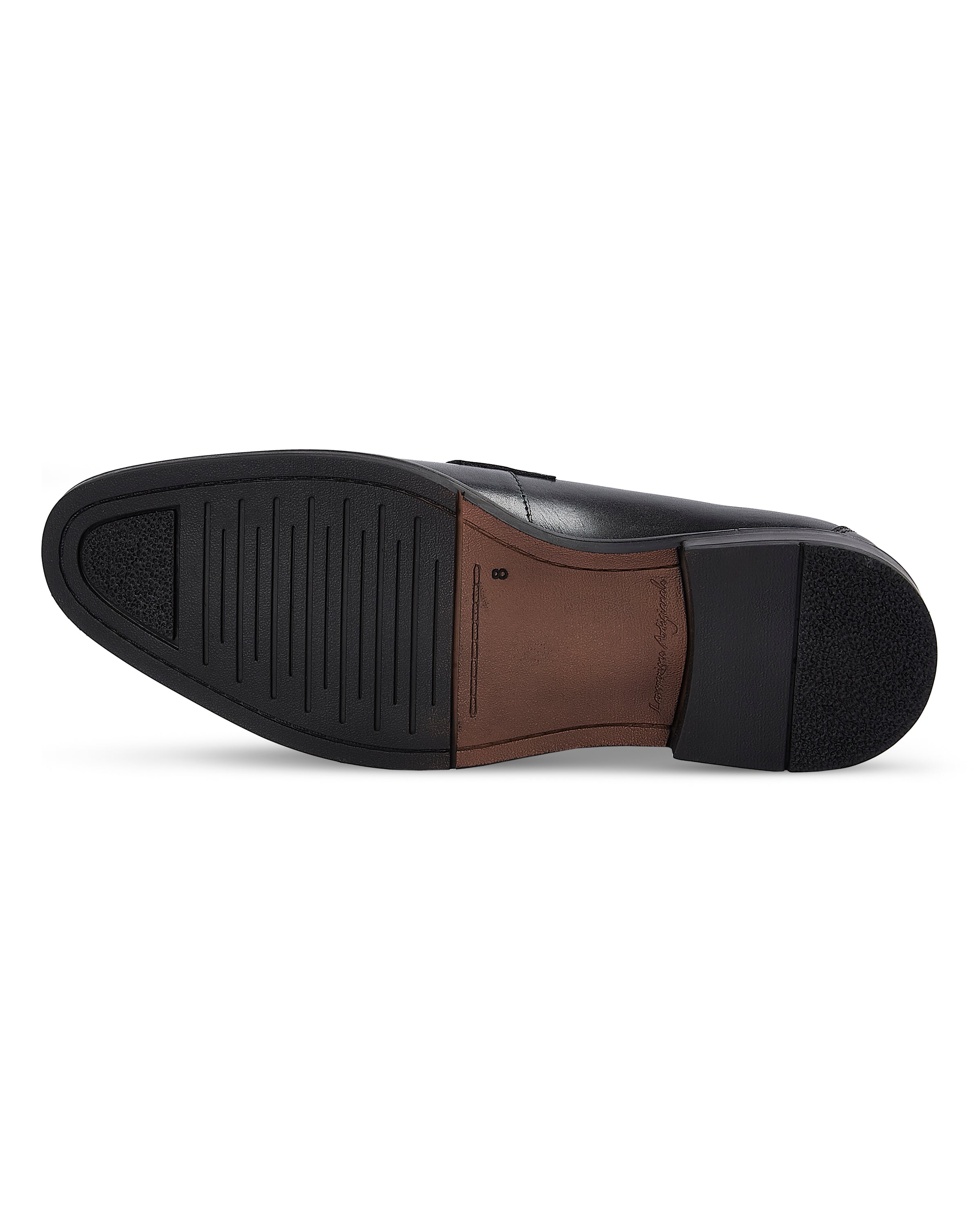 Ted - Black Leather Loafer Shoe