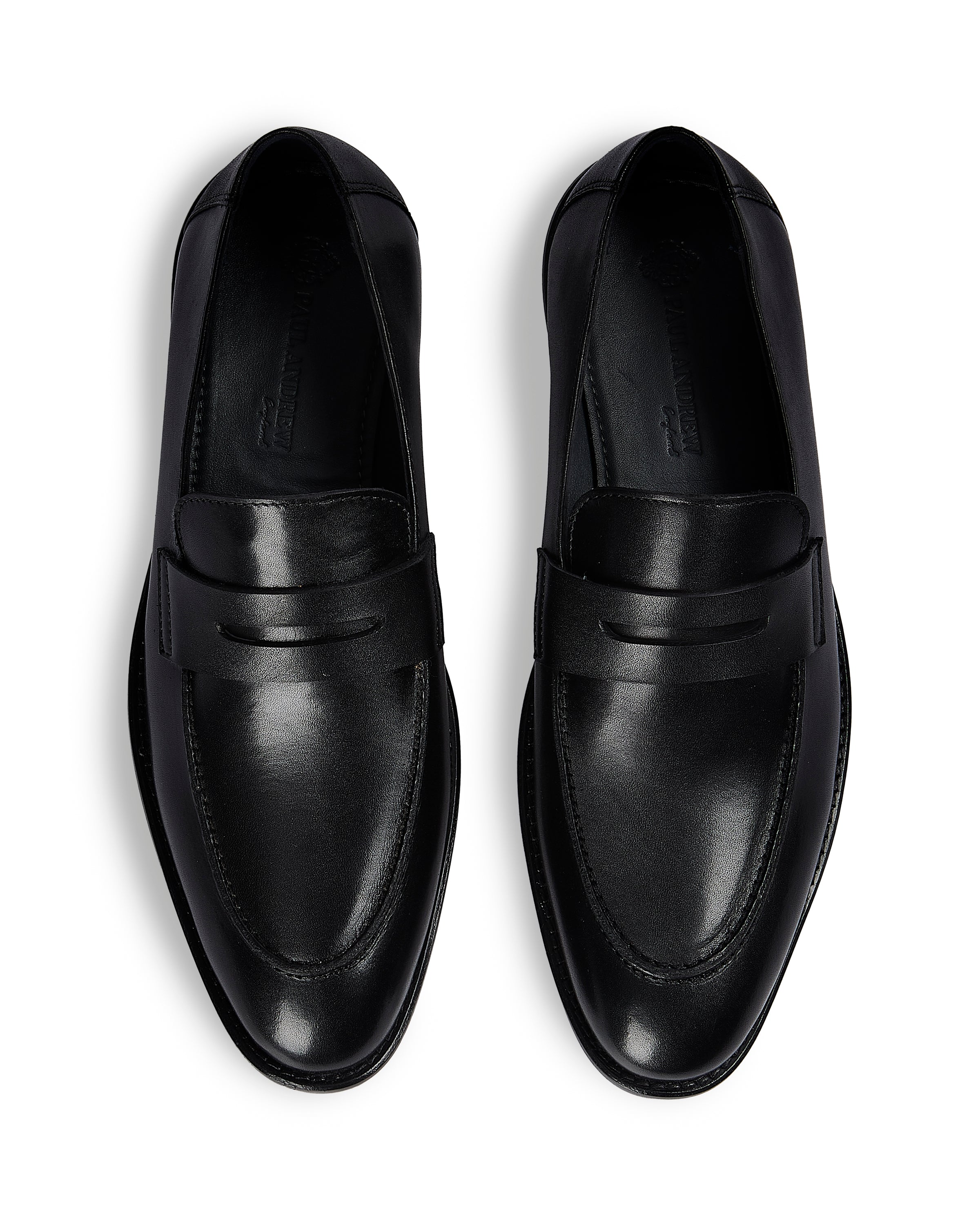 Ted - Black Leather Loafer Shoe