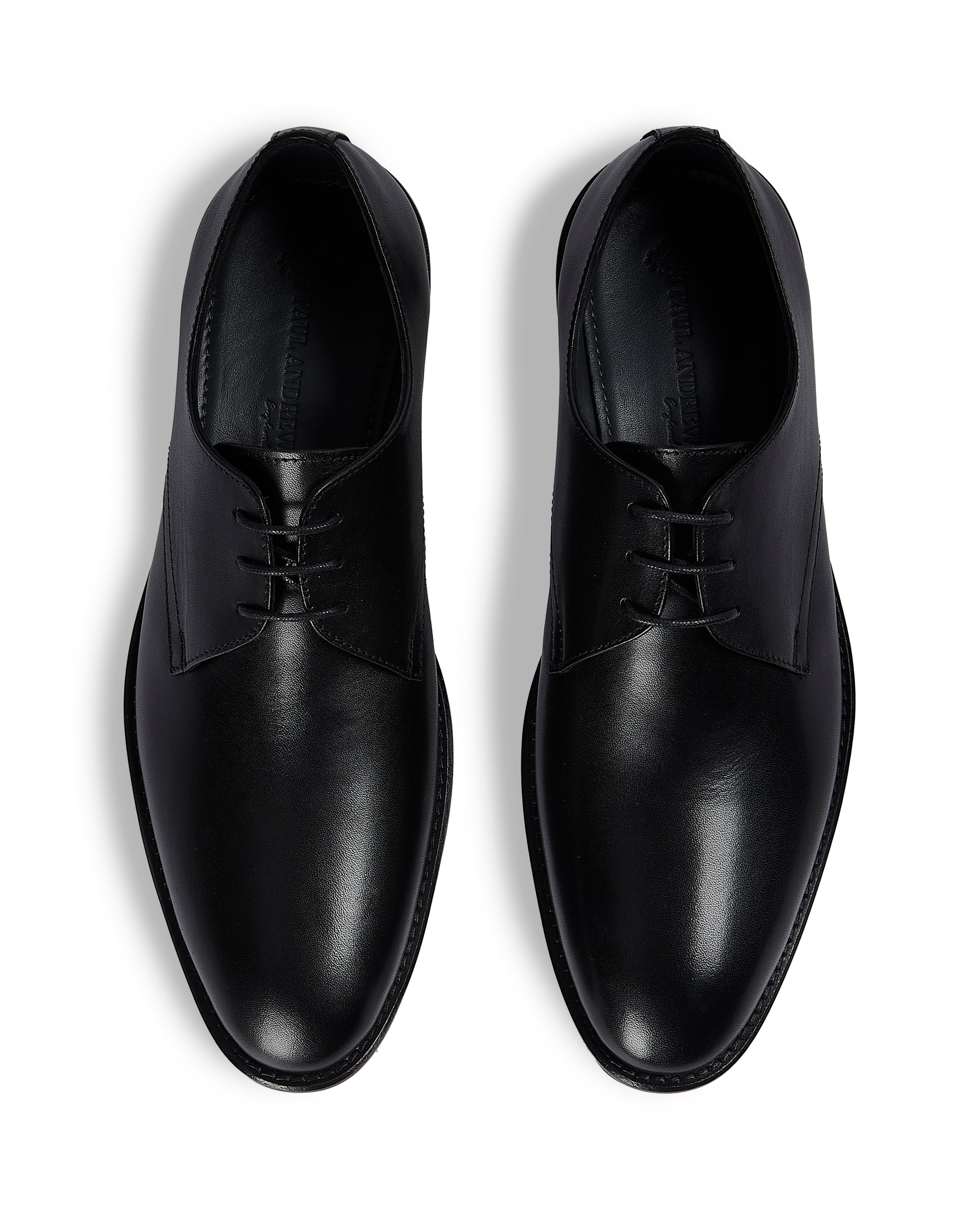 Henley - Black Leather Derby Shoe