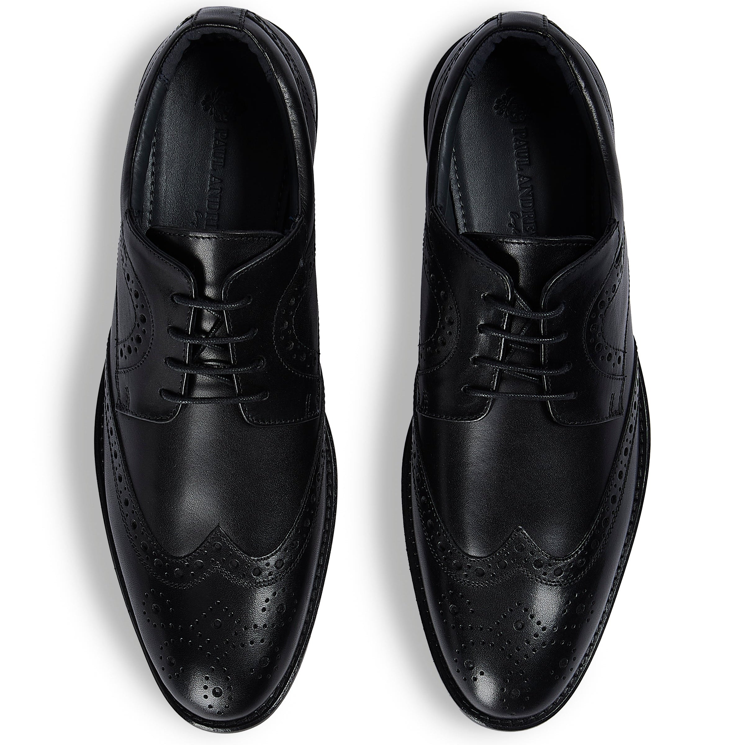 Cambridge - Black Leather Brogue Shoe